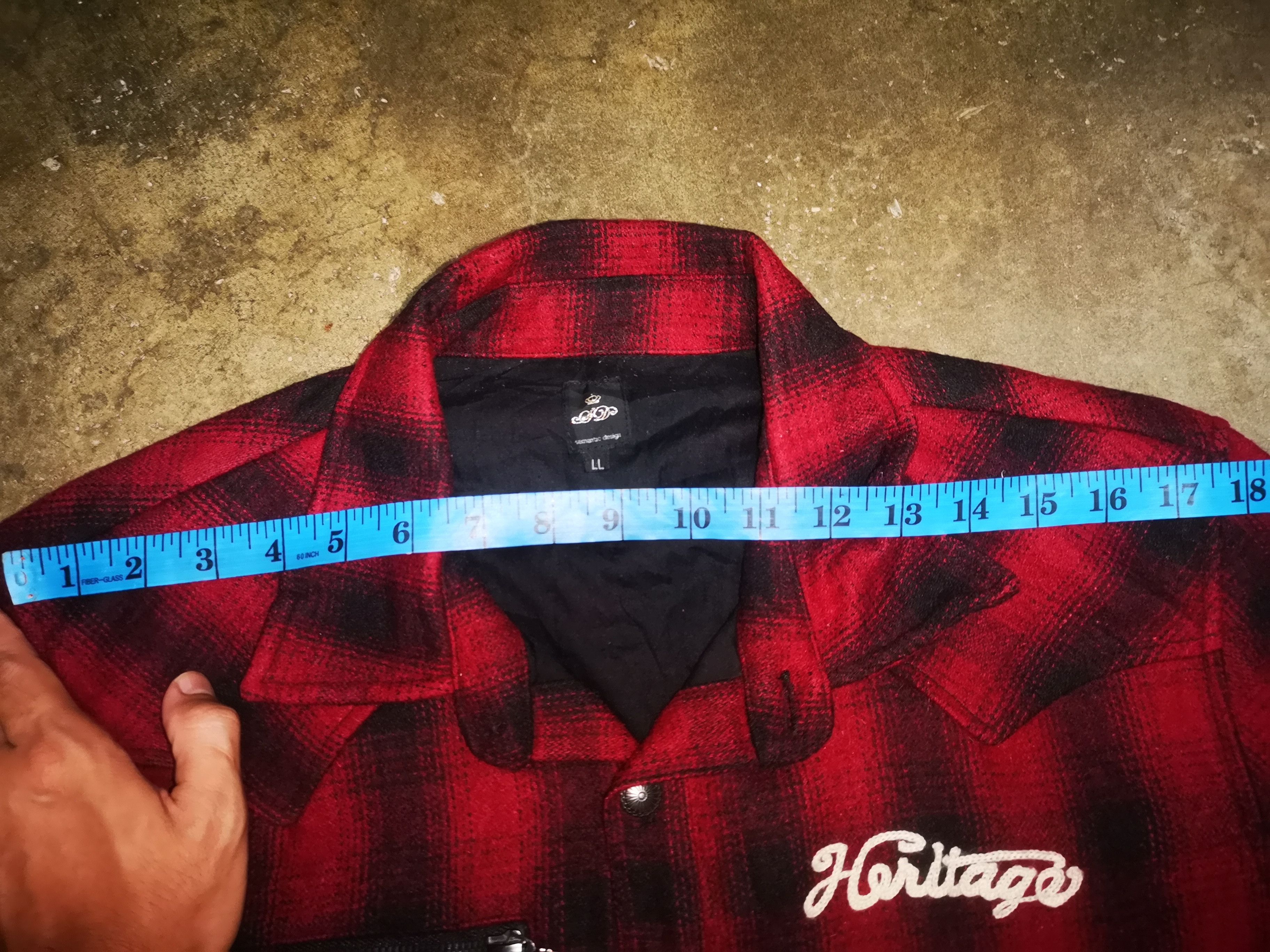 Japanese Brand Sementic Design wool Button flannel Jacket Size US L / EU 52-54 / 3 - 14 Thumbnail