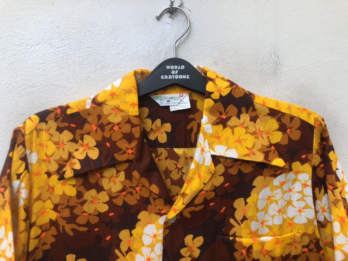 Other 60s 70s Hookano Brand Flower Psychedelic Hawaiian Barkcloth Size US M / EU 48-50 / 2 - 6 Thumbnail