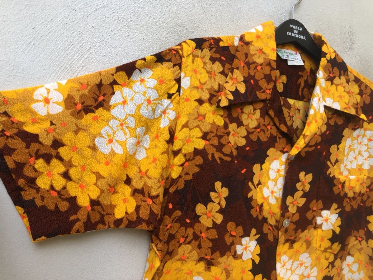Other 60s 70s Hookano Brand Flower Psychedelic Hawaiian Barkcloth Size US M / EU 48-50 / 2 - 11 Thumbnail