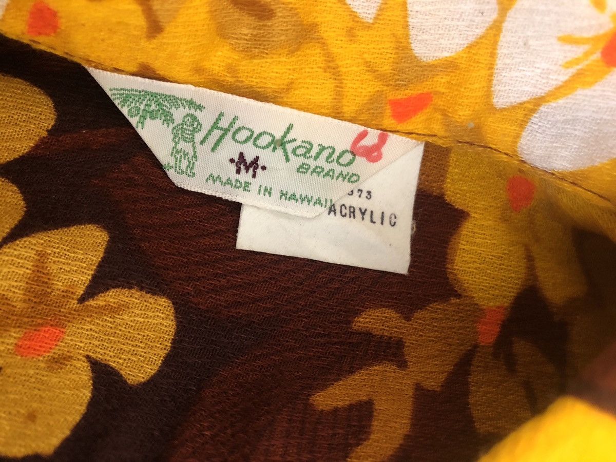 Other 60s 70s Hookano Brand Flower Psychedelic Hawaiian Barkcloth Size US M / EU 48-50 / 2 - 21 Thumbnail