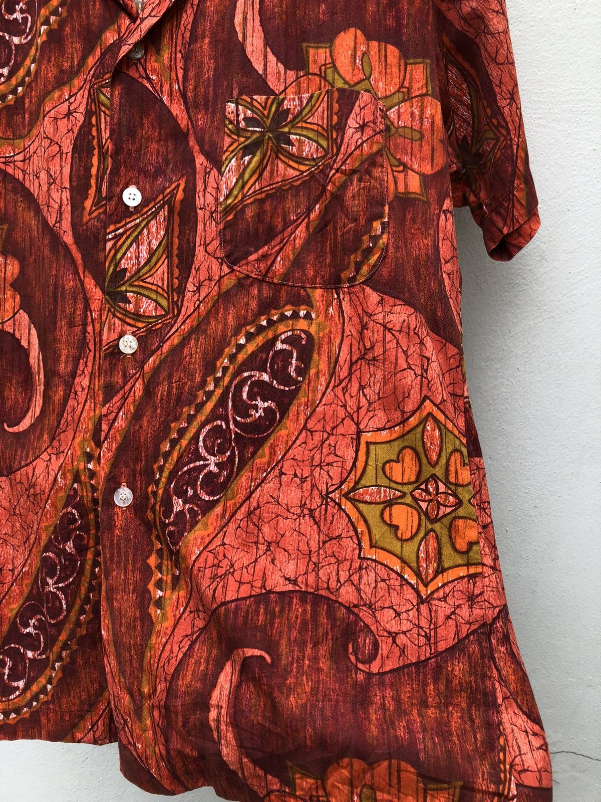 Vintage 60s 70s Mizukei Japanese Hawaiian Psychedelic Shirt Size US S / EU 44-46 / 1 - 9 Thumbnail