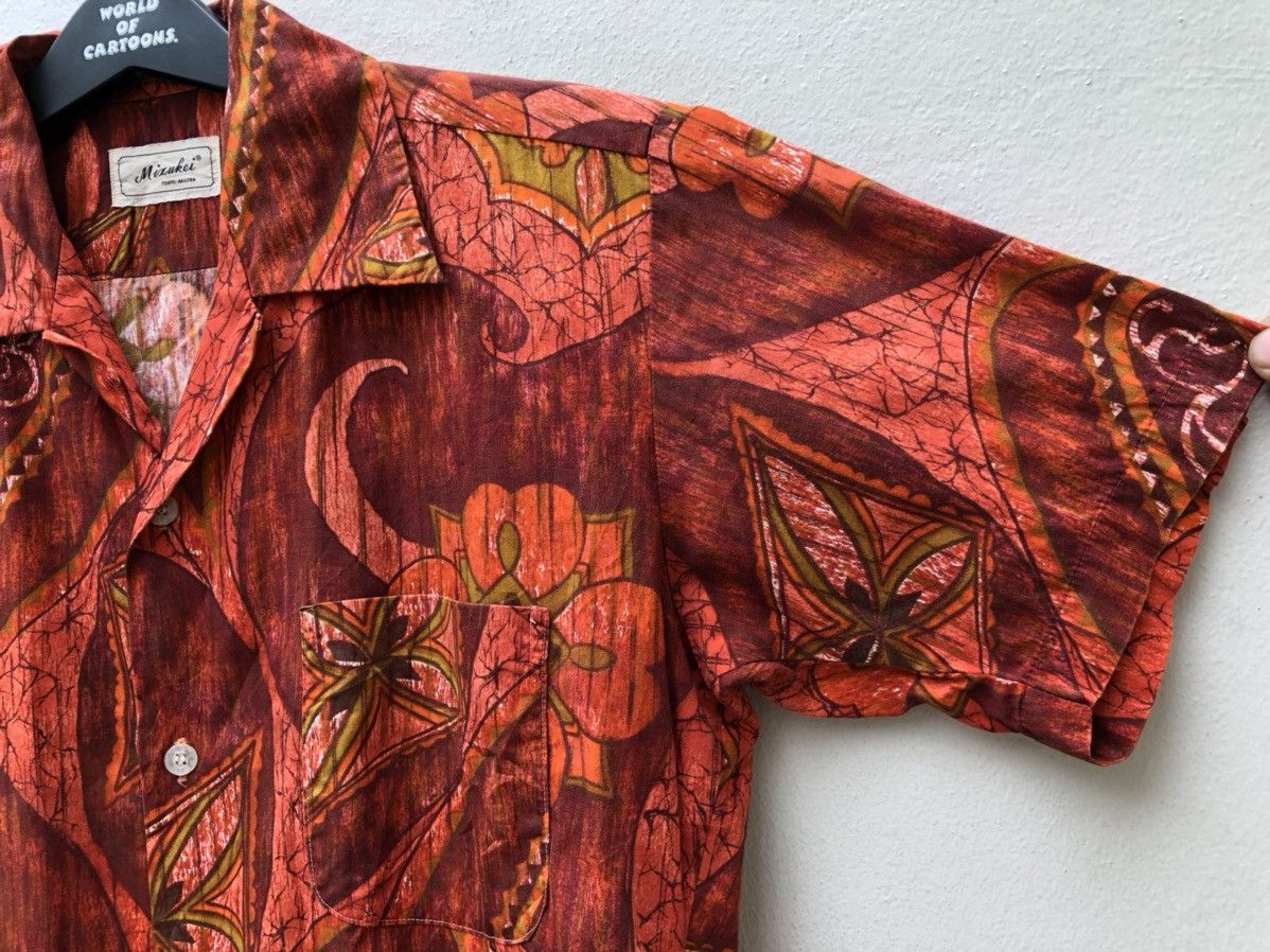 Vintage 60s 70s Mizukei Japanese Hawaiian Psychedelic Shirt Size US S / EU 44-46 / 1 - 8 Thumbnail