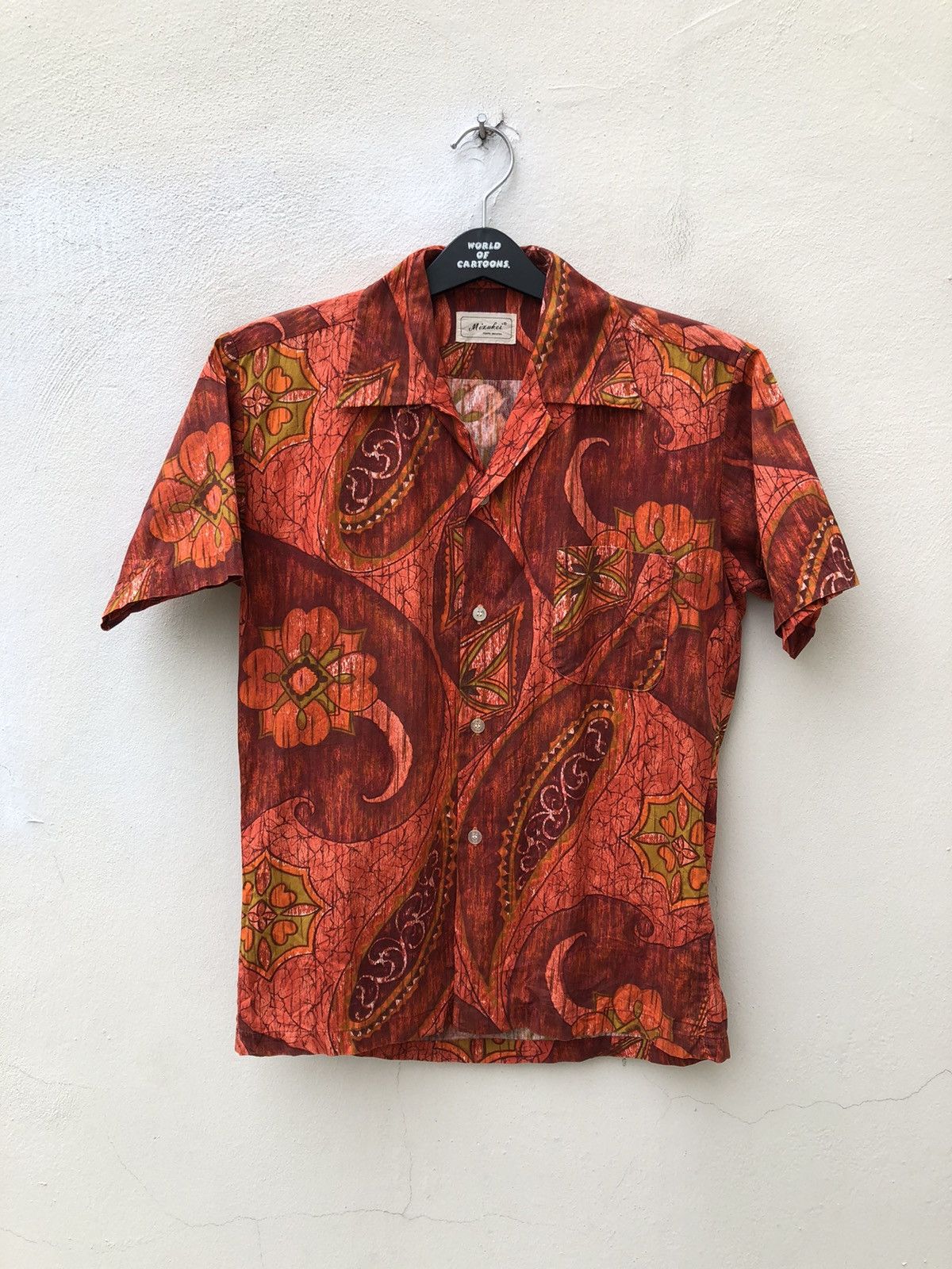 Vintage 60s 70s Mizukei Japanese Hawaiian Psychedelic Shirt Size US S / EU 44-46 / 1 - 5 Thumbnail
