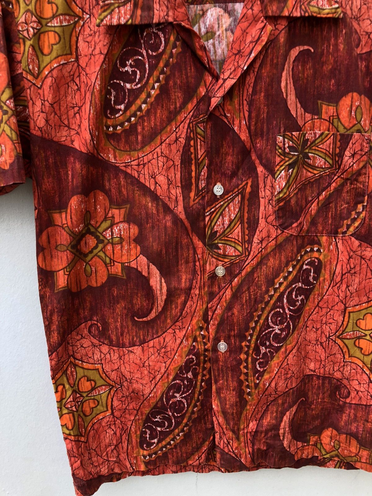 Vintage 60s 70s Mizukei Japanese Hawaiian Psychedelic Shirt Size US S / EU 44-46 / 1 - 10 Thumbnail
