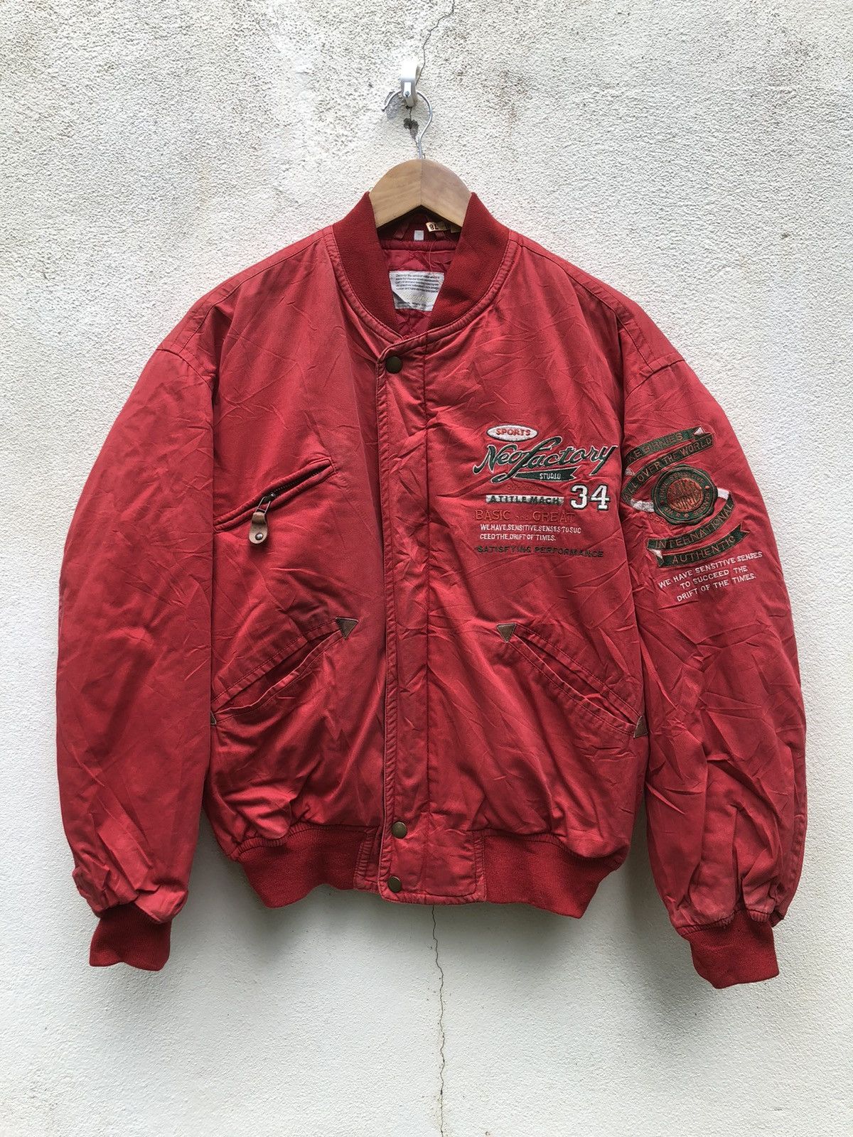 Japanese Brand × Vintage 90’s Bomber Style Jacket Streetwear Size M Size US M / EU 48-50 / 2 - 2 Thumbnail