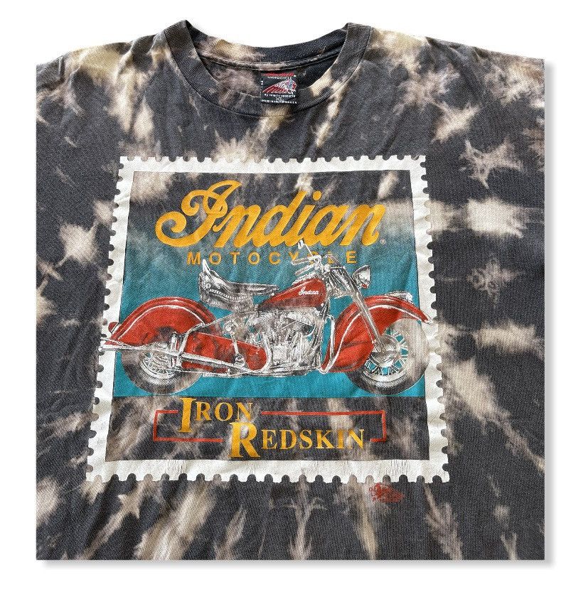 Indian Motorcycle VINTAGE INDIAN MOTOCYCLE 90s TIEDIEY SHIRT USA Size US XL / EU 56 / 4 - 3 Thumbnail