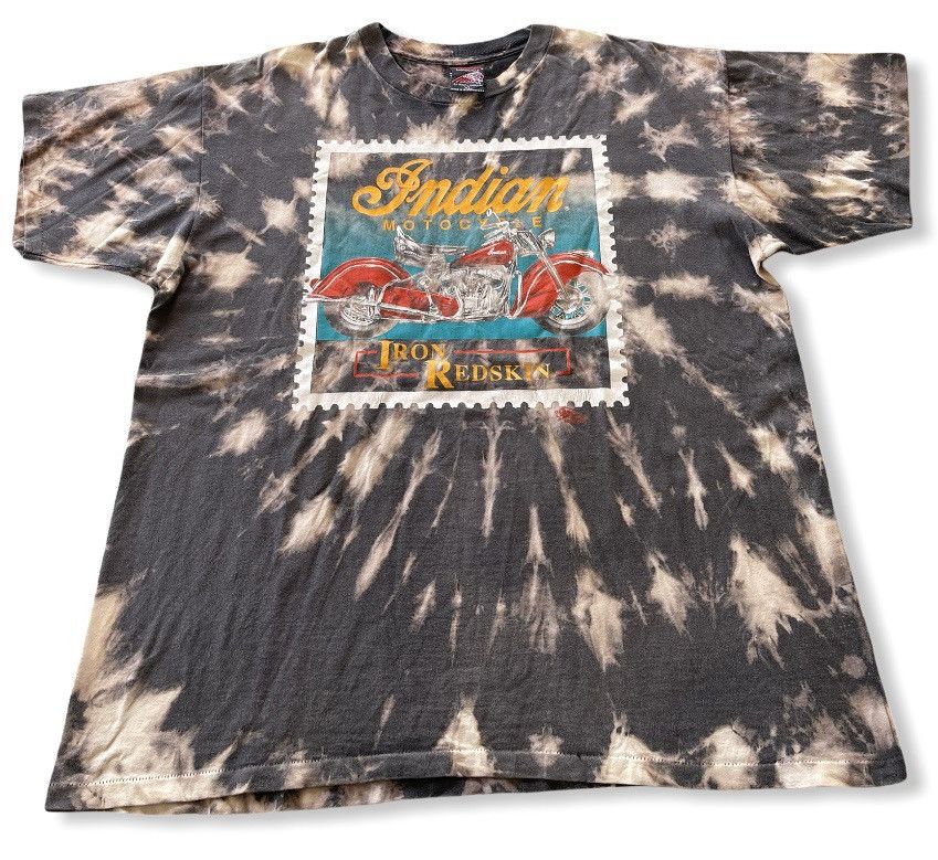 VINTAGE INDIAN MOTOCYCLE 90s TIEDIEY SHIRT USA