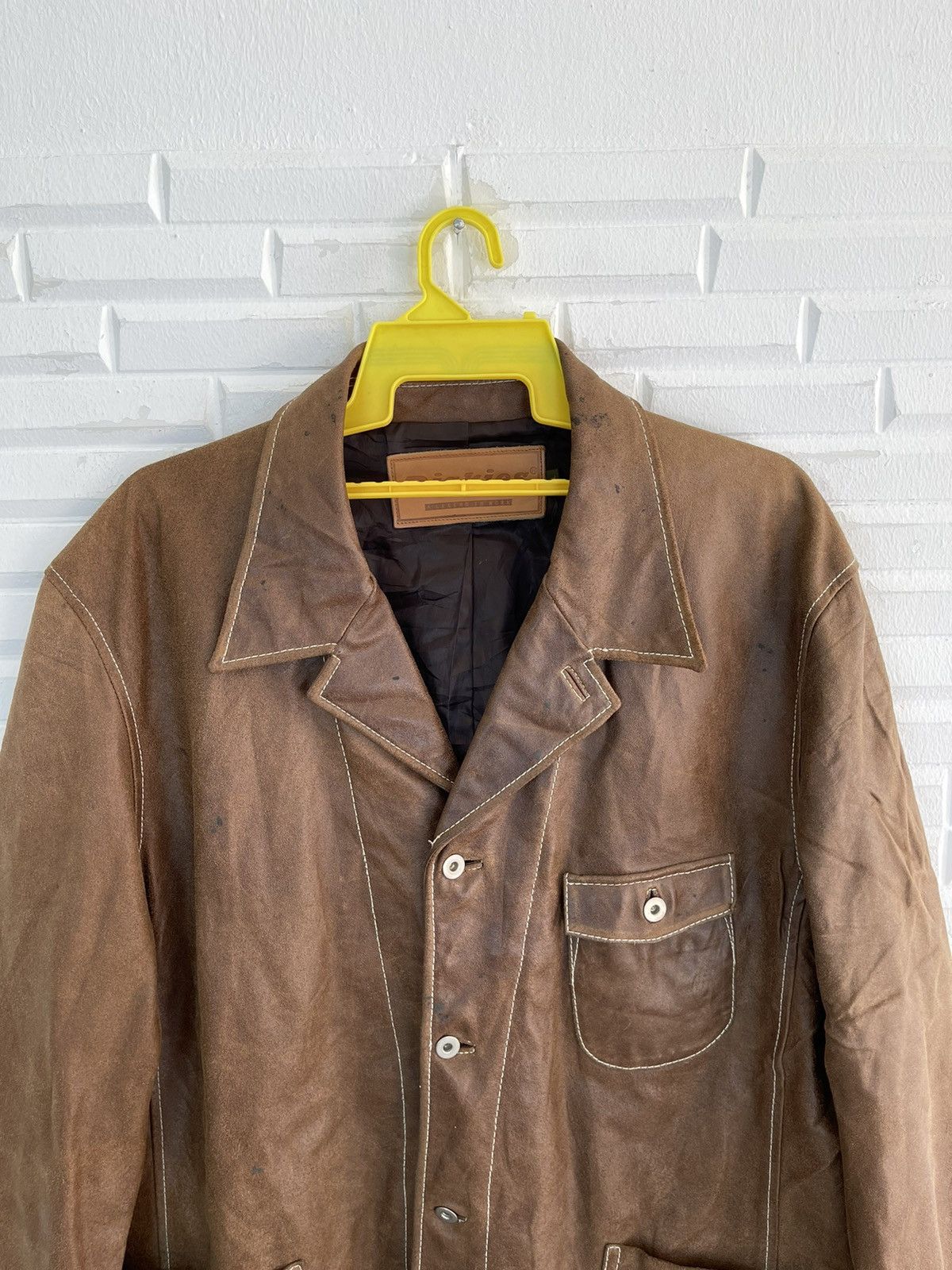 Vintage VINTAGE DICKIES COATED LEATHER WORKER JACKET Size US XXL / EU 58 / 5 - 4 Thumbnail
