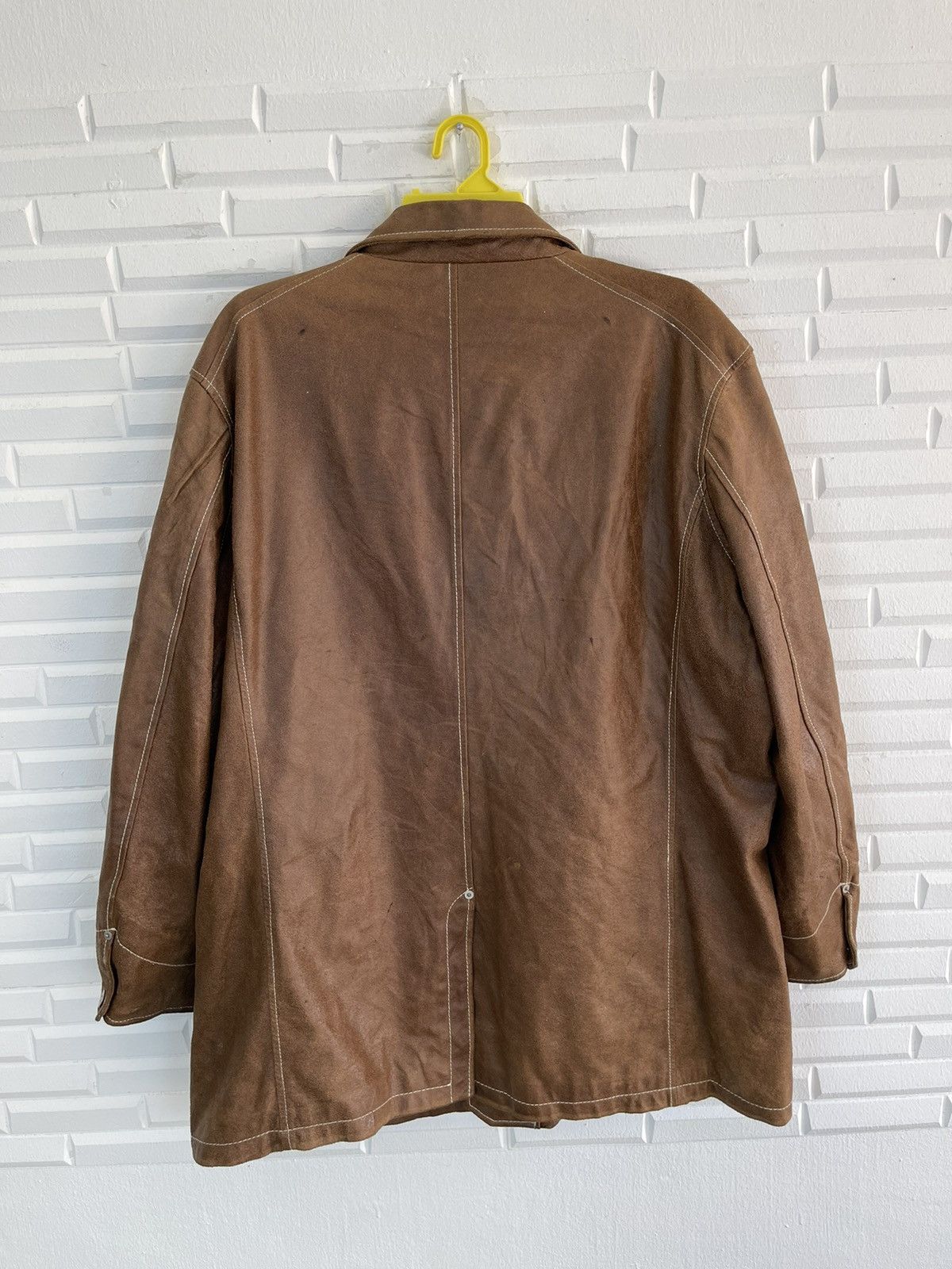 Vintage VINTAGE DICKIES COATED LEATHER WORKER JACKET Size US XXL / EU 58 / 5 - 7 Thumbnail