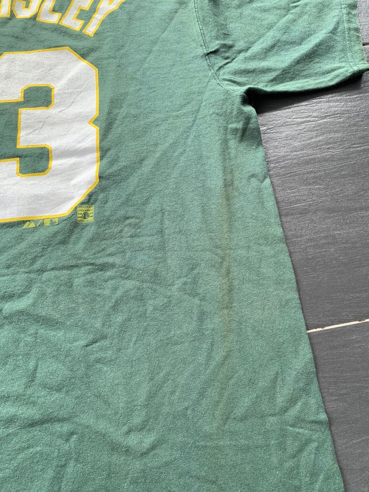 Majestic × Vintage Vintage Oakland Athletic Eckersley No 43 Tshirt Size US L / EU 52-54 / 3 - 6 Thumbnail