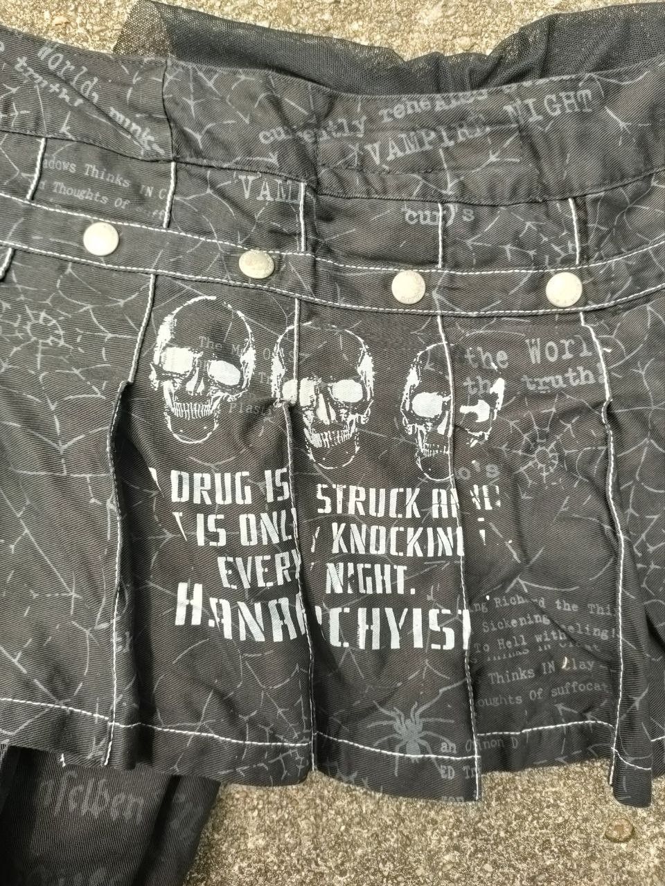 Japanese Brand H.anarchyism Punk Skirt Size 27" / US 4 / IT 40 - 6 Thumbnail