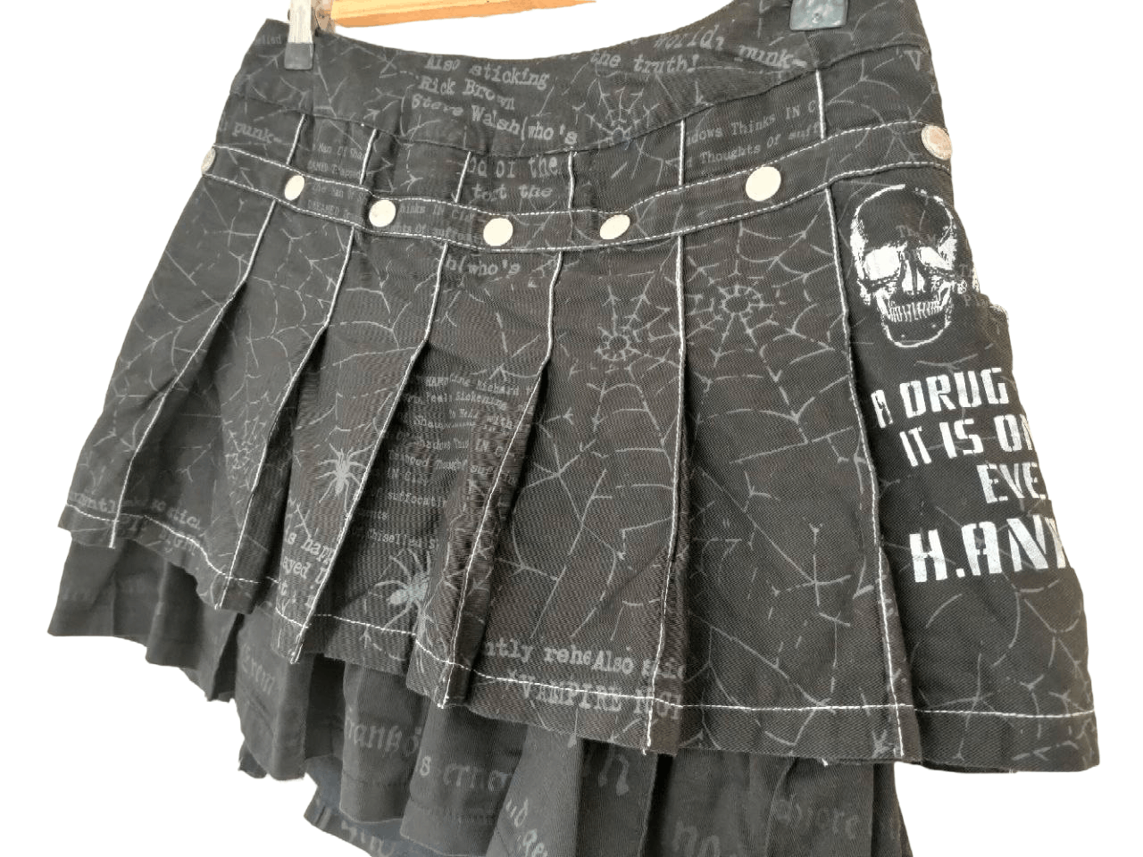 Japanese Brand H.anarchyism Punk Skirt Size 27" / US 4 / IT 40 - 3 Thumbnail