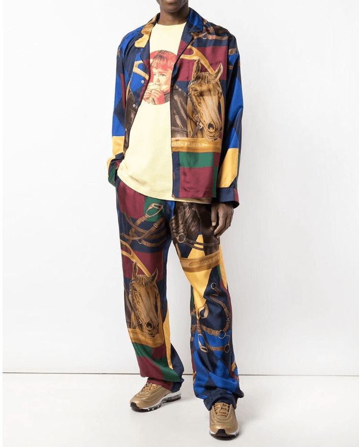 Palace × Polo Ralph Lauren Palace Ralph Lauren Pyjama Men's Equestrian Print Pants Size US 32 / EU 48 - 3 Thumbnail