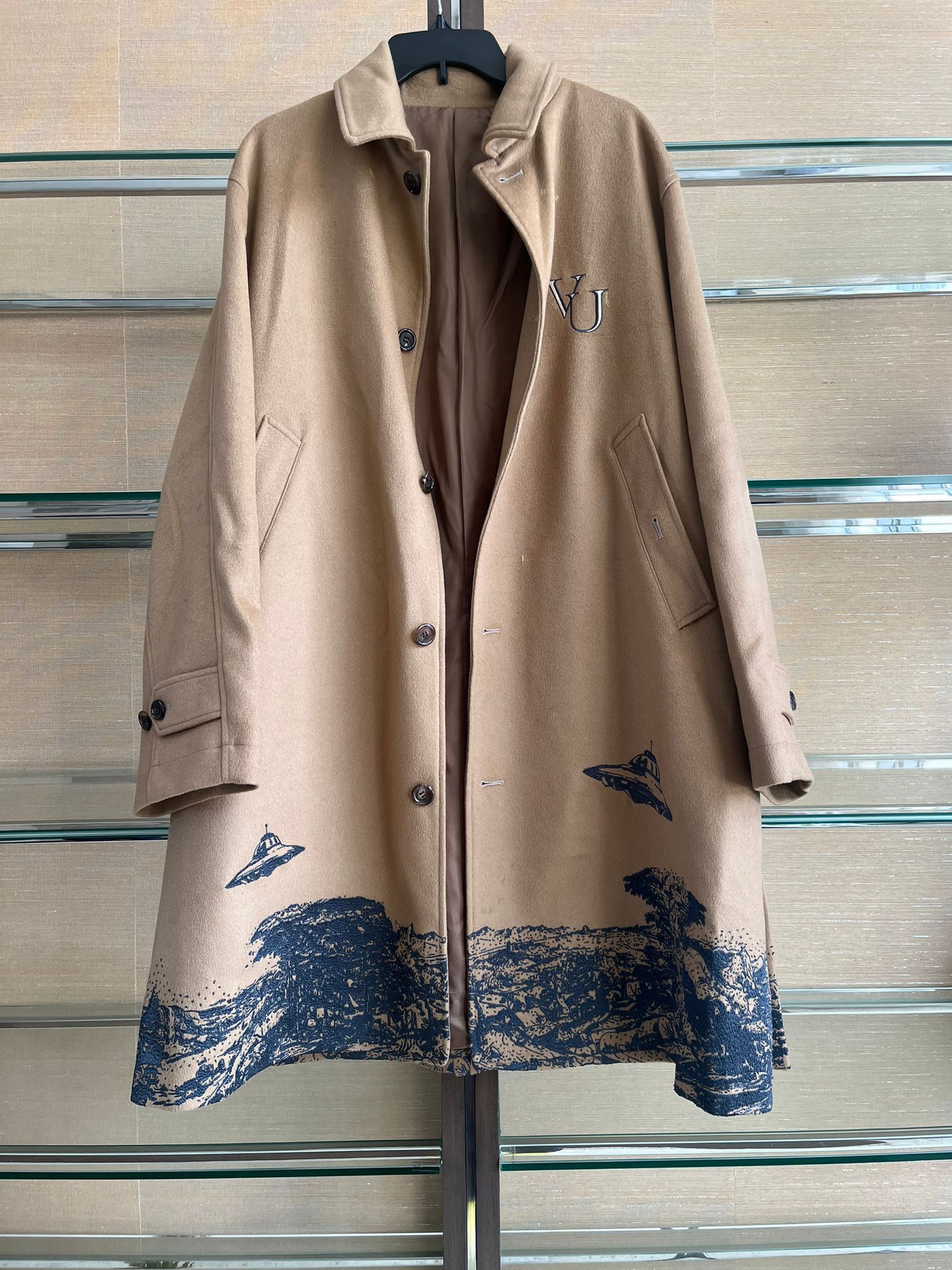 Undercover × Valentino Cashmere Time Traveler Embroidered Coat in Camel Size US L / EU 52-54 / 3 - 2 Thumbnail