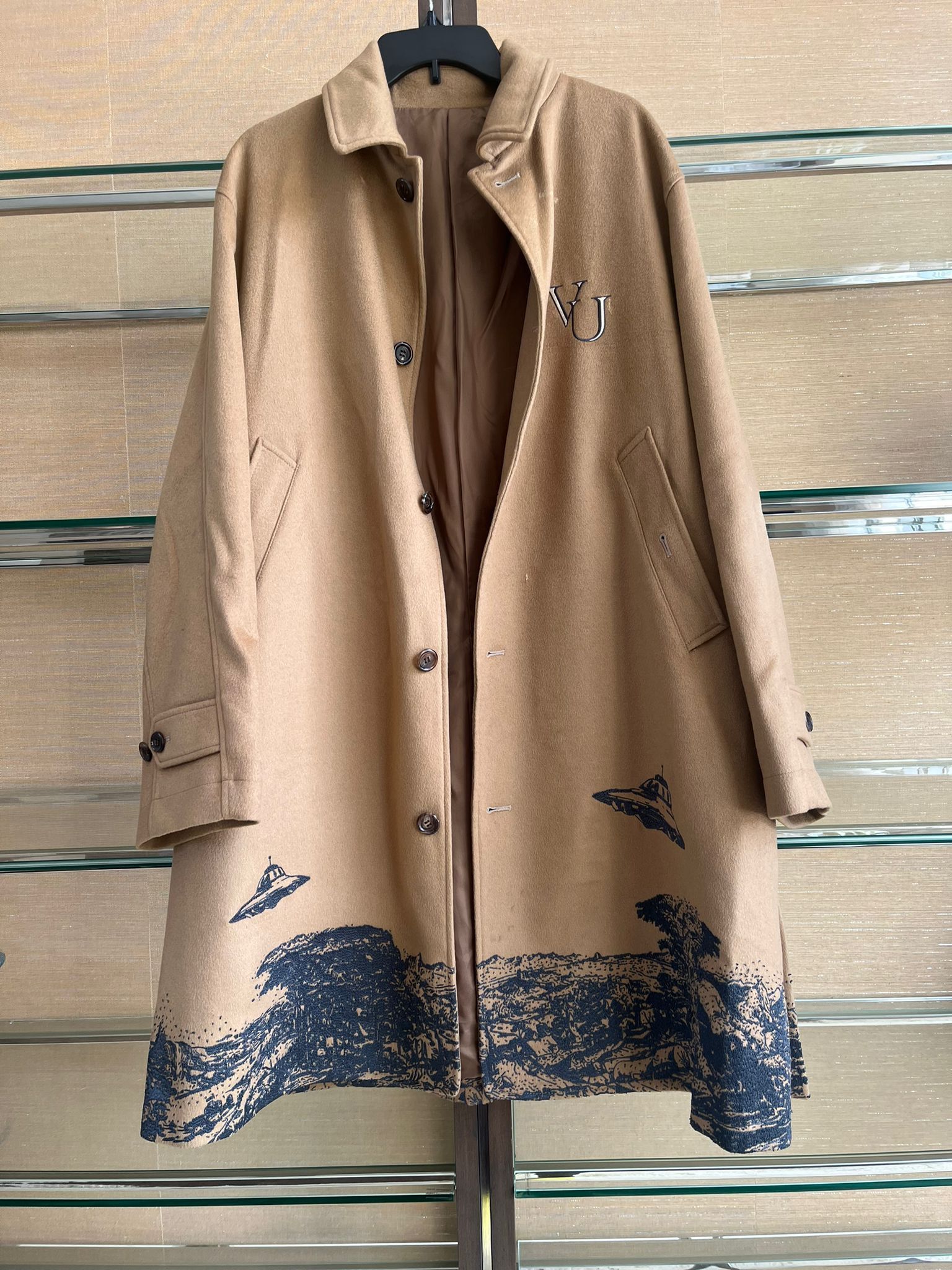 Undercover × Valentino Cashmere Time Traveler Embroidered Coat in Camel Size US L / EU 52-54 / 3 - 5 Thumbnail
