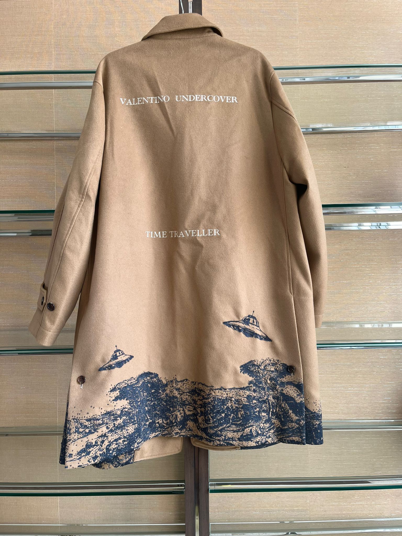 Undercover × Valentino Cashmere Time Traveler Embroidered Coat in Camel Size US L / EU 52-54 / 3 - 13 Thumbnail