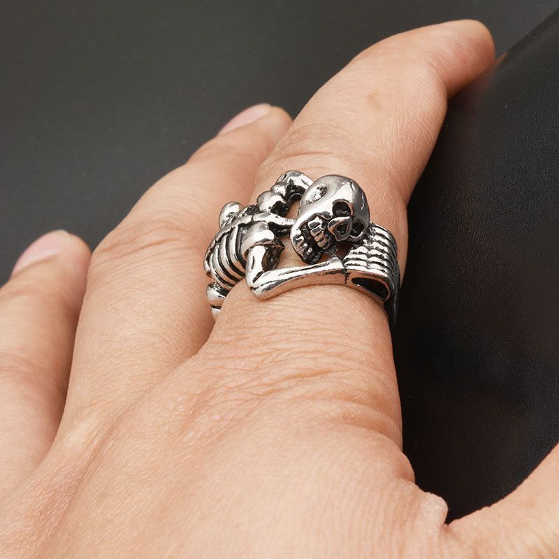 Jewelry Skull Ring Punk Hip Hop Skeleton Rings Size ONE SIZE - 2 Thumbnail