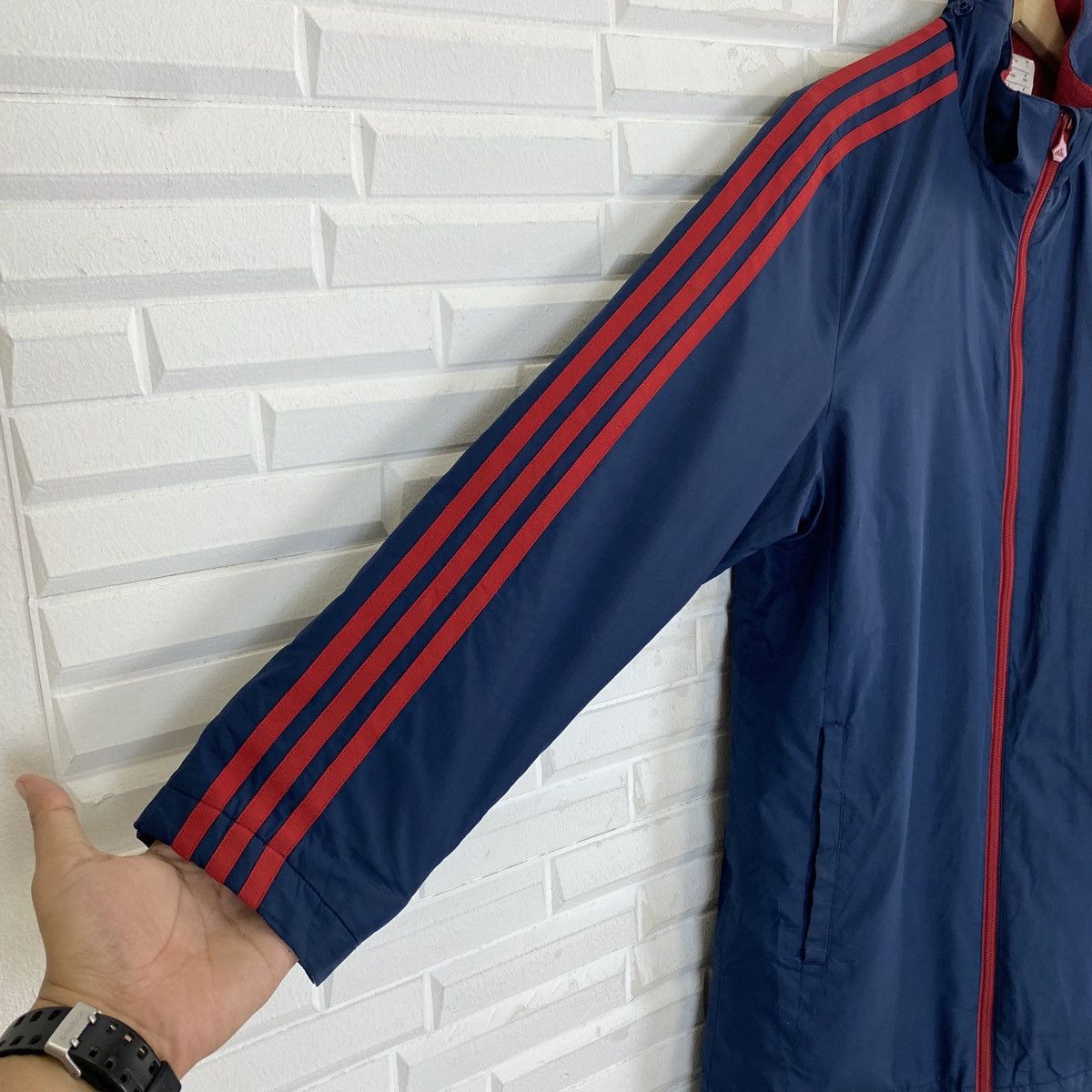 Adidas Adidas Big Logo 3 Stripes Long Jacket Size US L / EU 52-54 / 3 - 8 Thumbnail