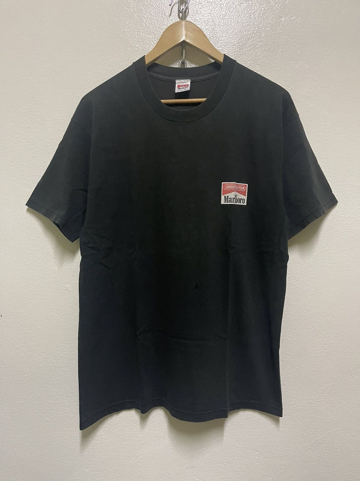 image of Marlboro Adventure Team Vintage T Shirt in Black, Men's (Size Medium)