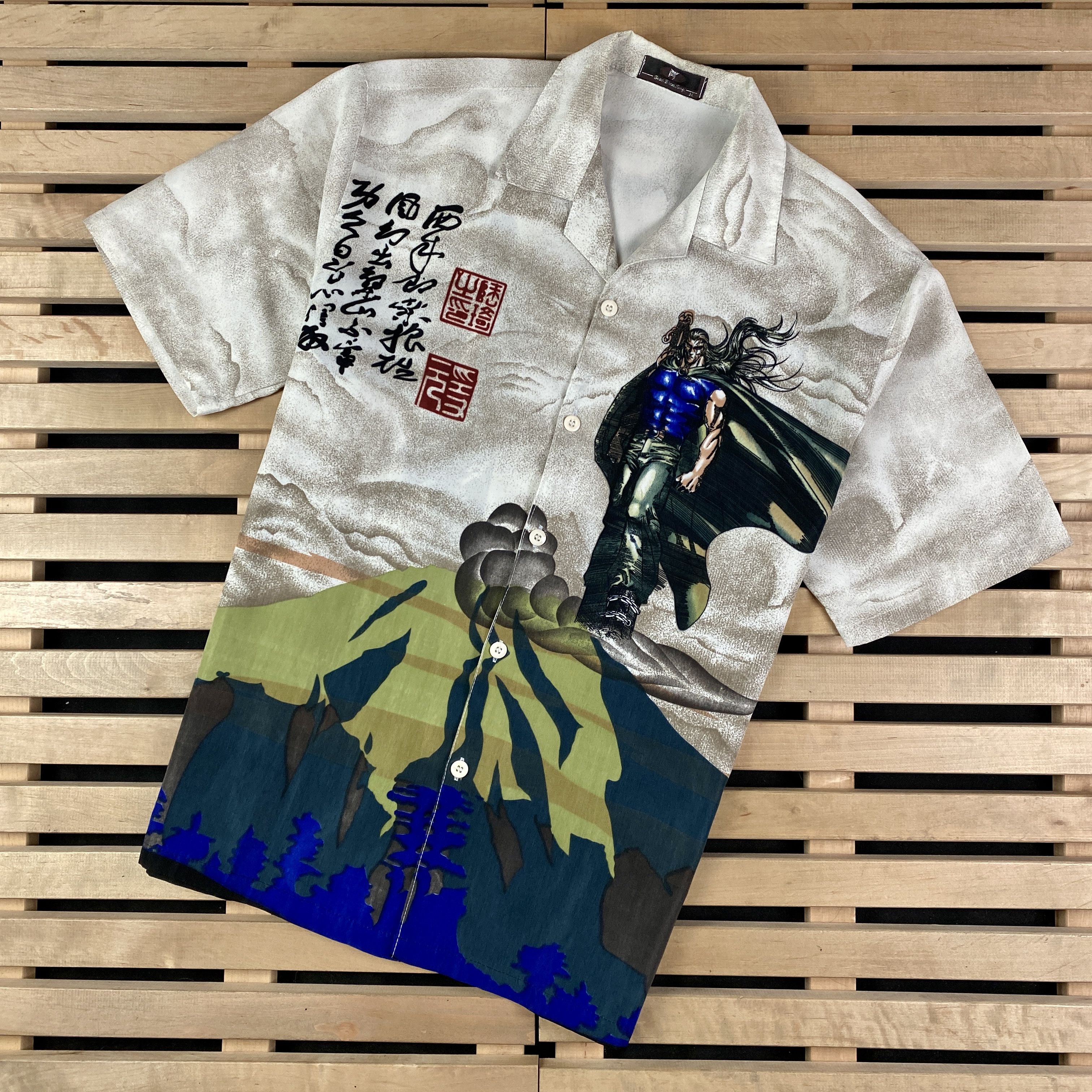Japanese Brand × Vintage Mens Japanese Shirt Samurai Vintage Size L Size US L / EU 52-54 / 3 - 1 Thumbnail
