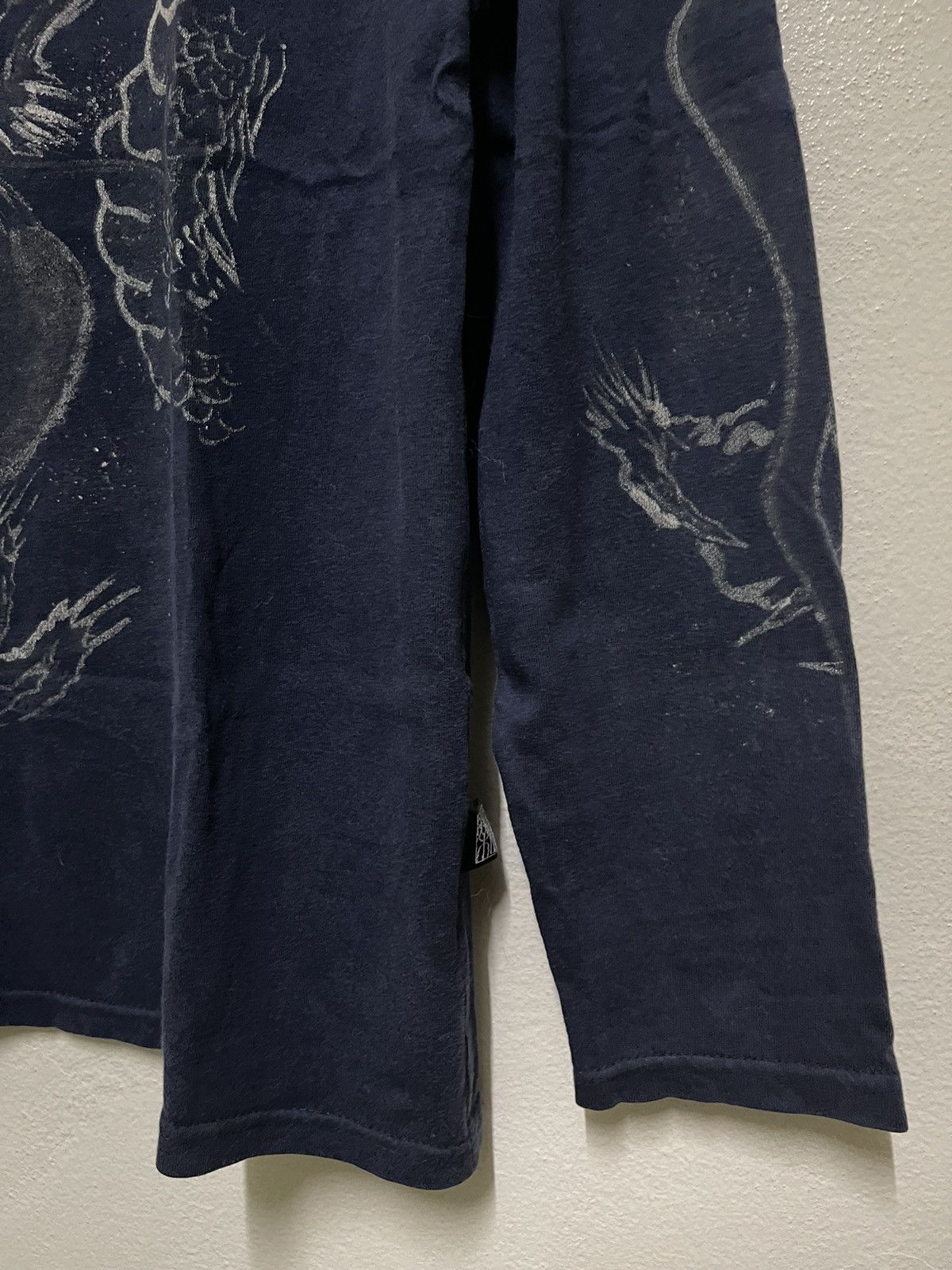 Japanese Brand Juraku Dragon Motive Long Sleeve T Shirt Size US XL / EU 56 / 4 - 6 Thumbnail