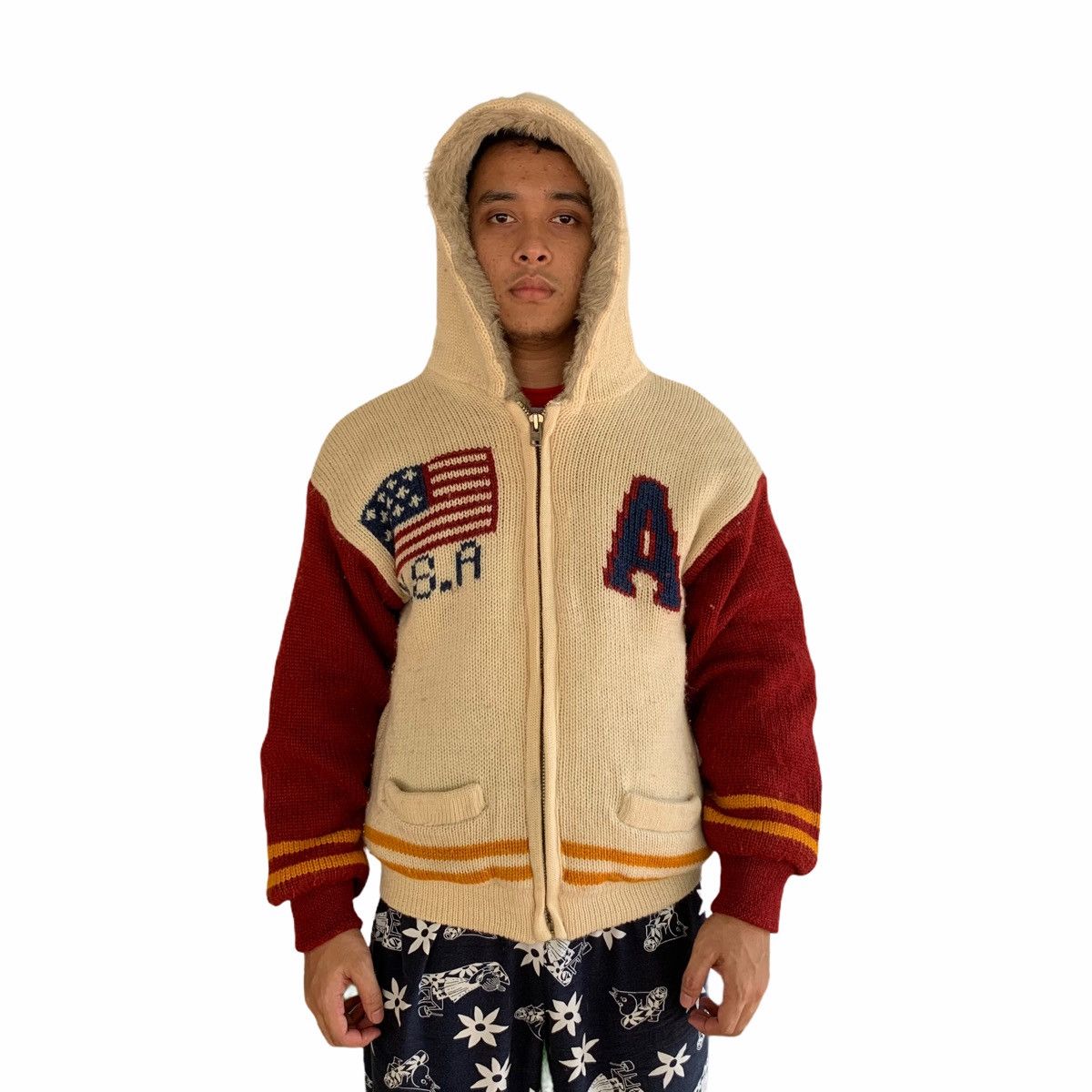 Other USA Football America Zipper Wool Hoodie Jacket Winter Size US L / EU 52-54 / 3 - 4 Thumbnail