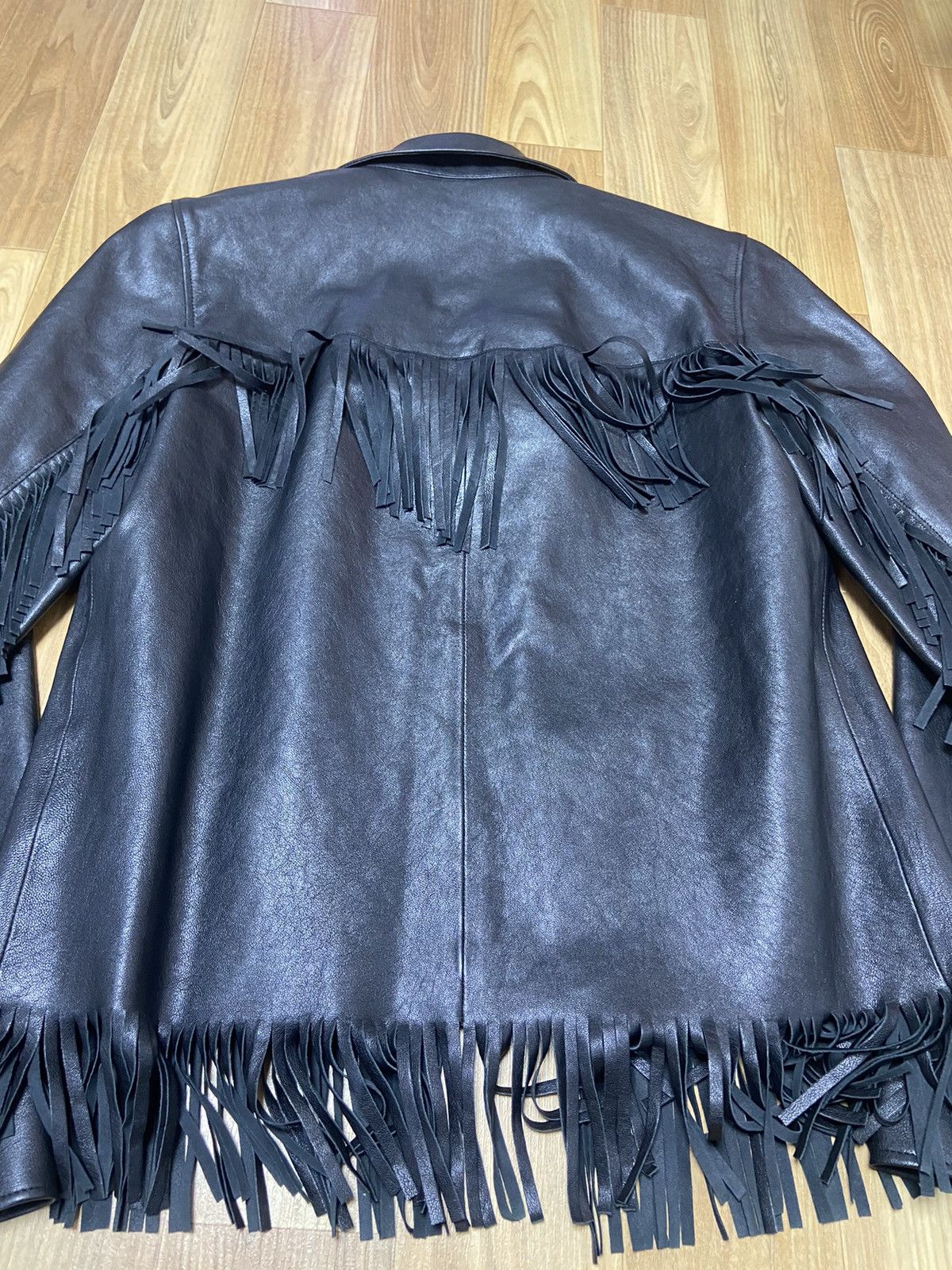 Hedi Slimane × Saint Laurent Paris 46 Saint laurent fringe leather jacket Size US S / EU 44-46 / 1 - 8 Thumbnail
