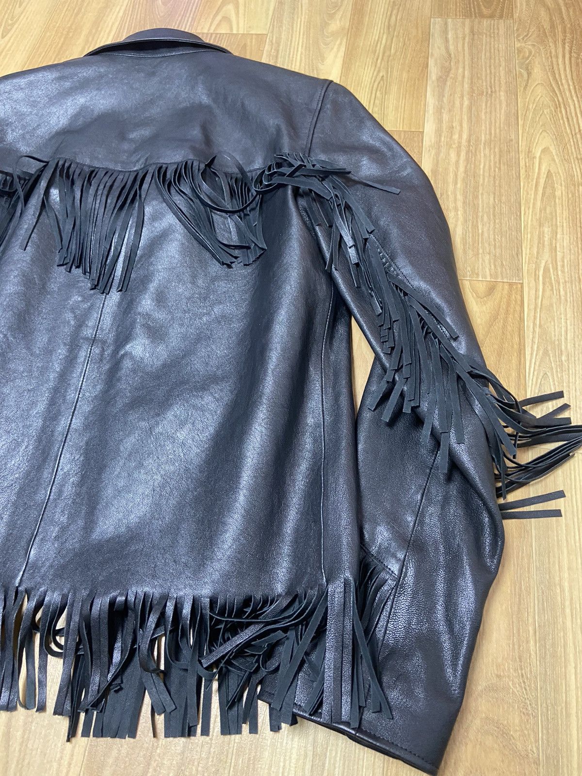Hedi Slimane × Saint Laurent Paris 46 Saint laurent fringe leather jacket Size US S / EU 44-46 / 1 - 7 Thumbnail