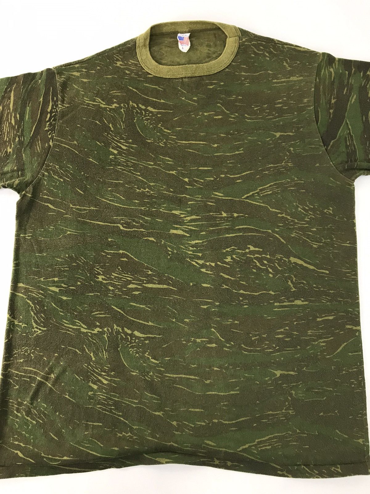 Other 90s Usa Tiger Camouflage Army Plain Tee T-shirt Printed Size US L / EU 52-54 / 3 - 3 Thumbnail