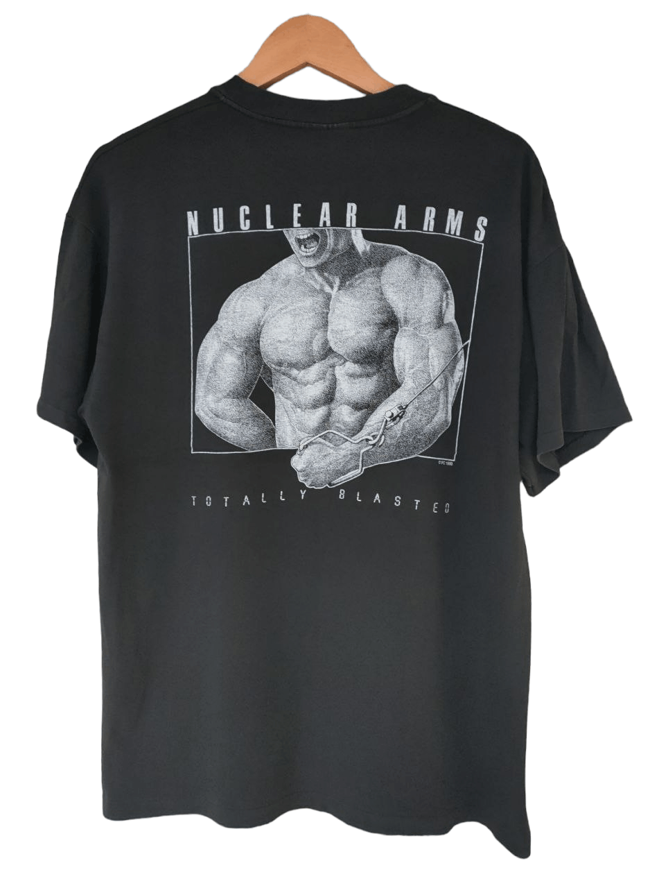 image of Gym Standard x Made In USA 1990 Vintage Nuclear Arms Stedman Tag in Black, Men's (Size Medium)