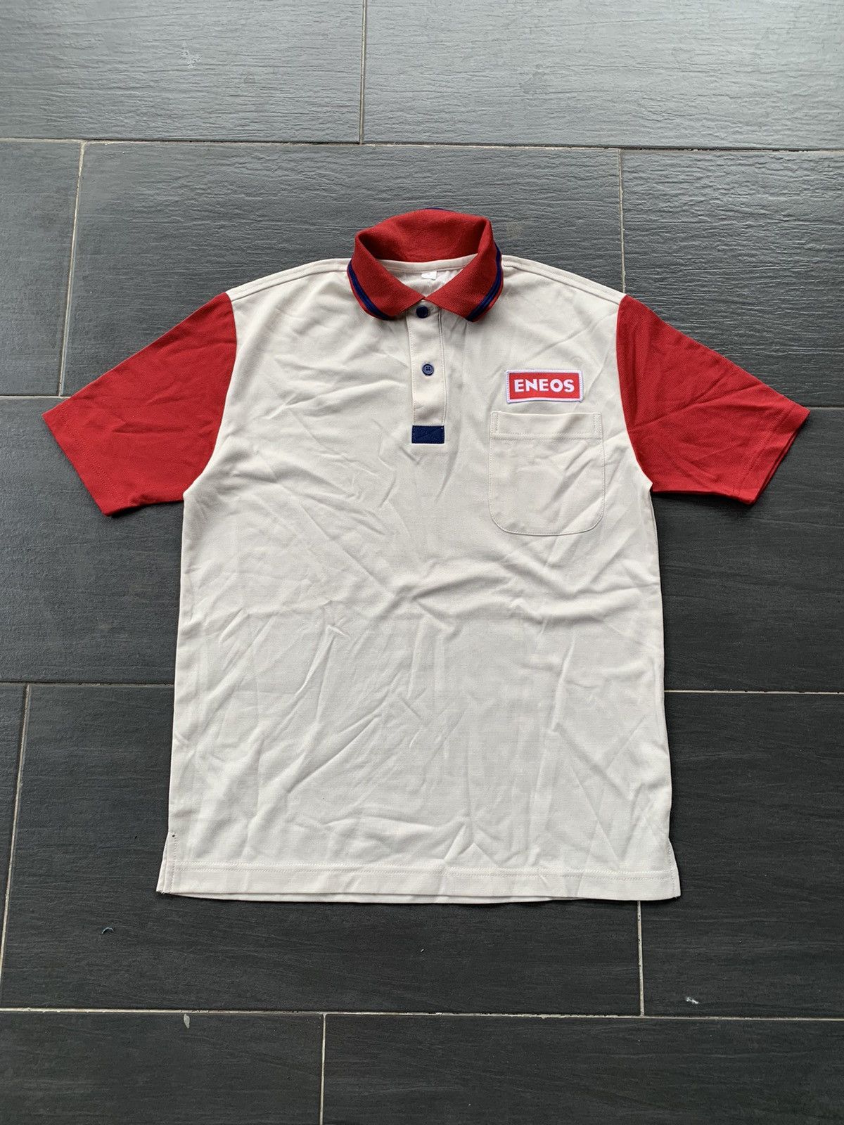 Japanese Brand × Vintage Vintage Eneos Work Polo T- Shirt Size US S / EU 44-46 / 1 - 1 Thumbnail