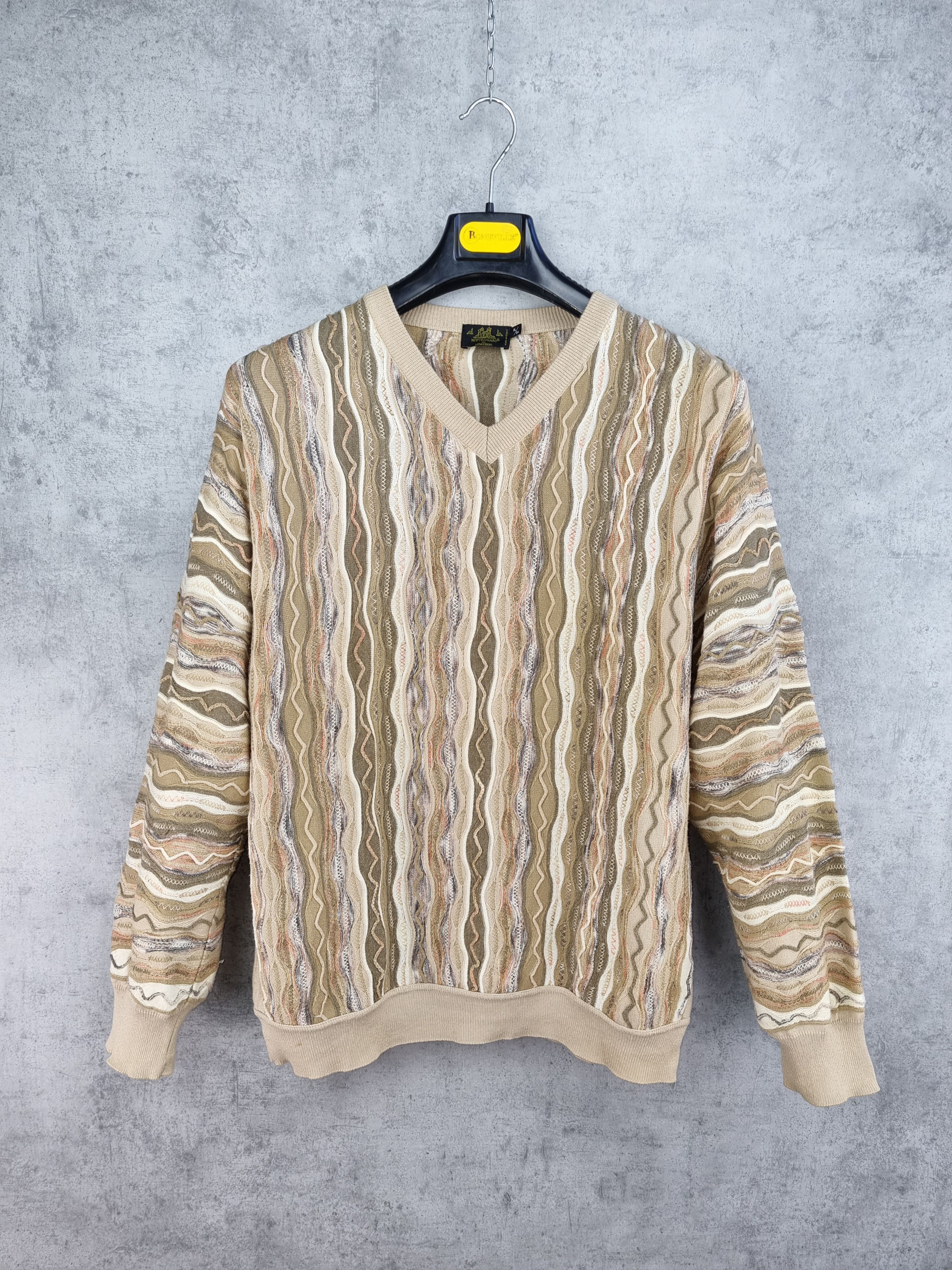 Vintage 80s Montechiaro COOGI Style Italian Sweater Tundra Style Size US L / EU 52-54 / 3 - 1 Thumbnail
