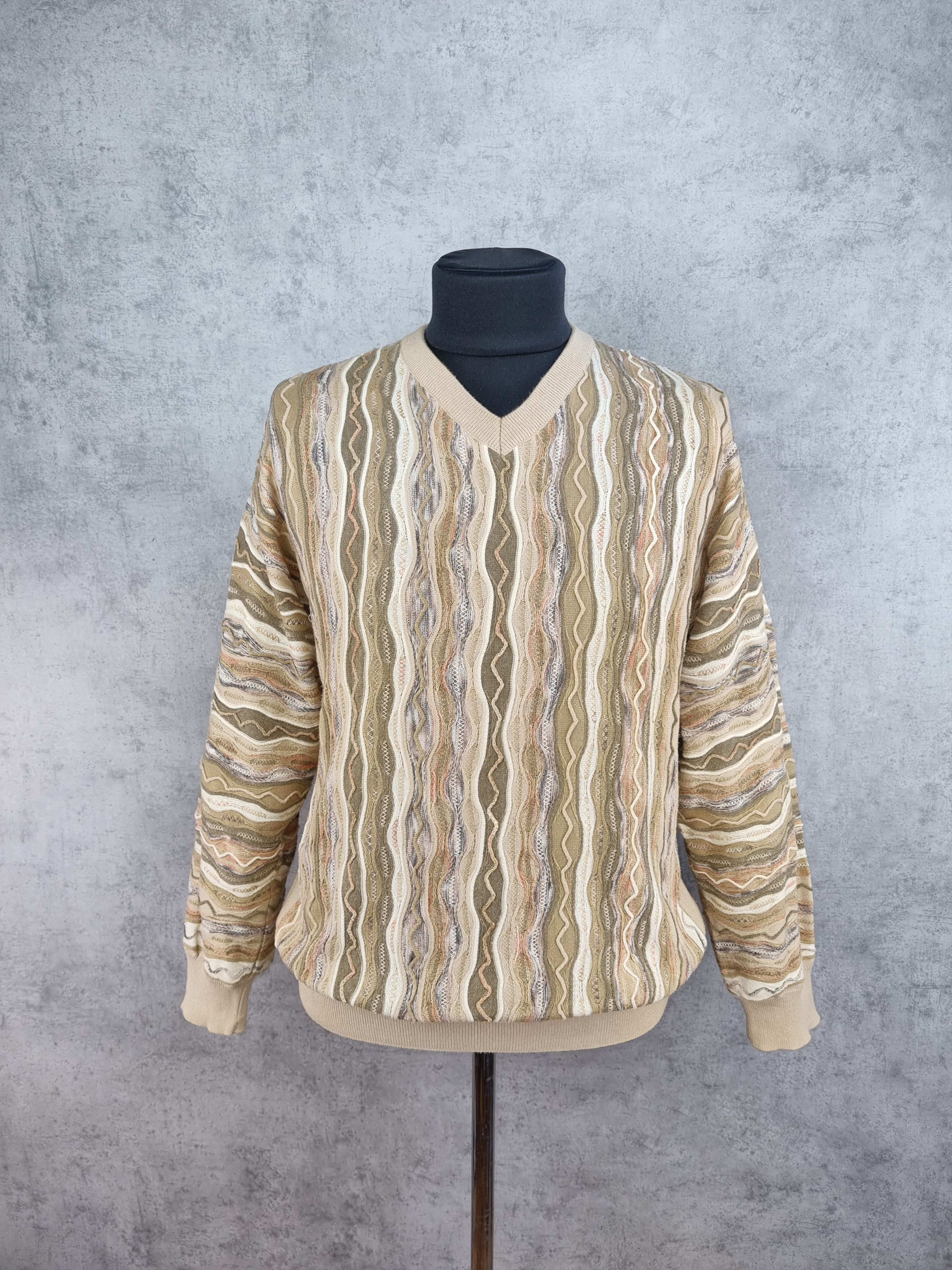 Vintage 80s Montechiaro COOGI Style Italian Sweater Tundra Style Size US L / EU 52-54 / 3 - 2 Thumbnail