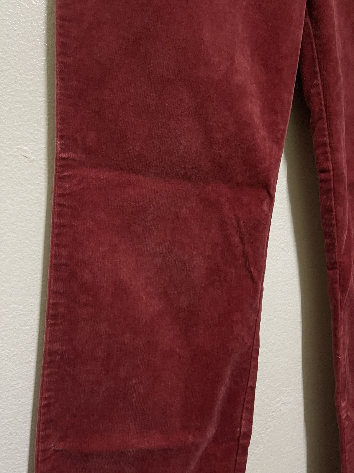 Japanese Brand Mary Quant Red Pants Velvet Size 26" / US 2 / IT 38 - 3 Thumbnail