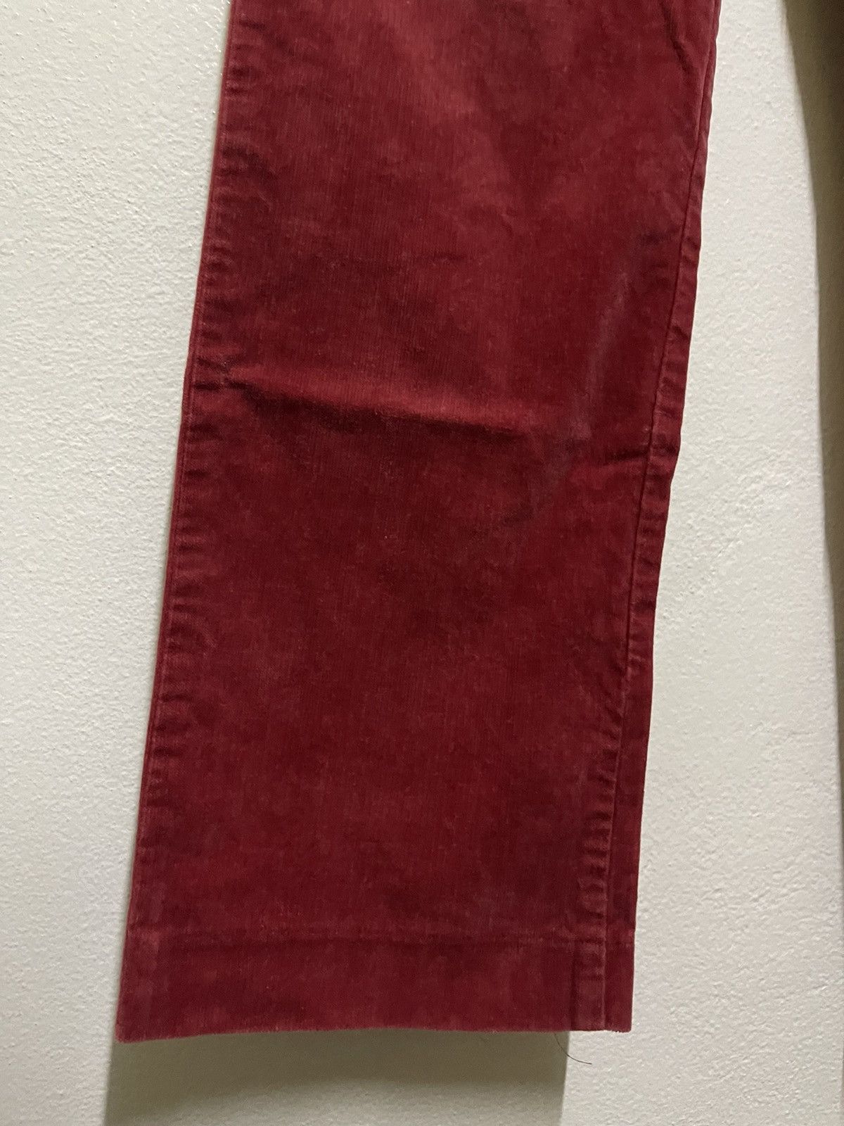 Japanese Brand Mary Quant Red Pants Velvet Size 26" / US 2 / IT 38 - 4 Thumbnail