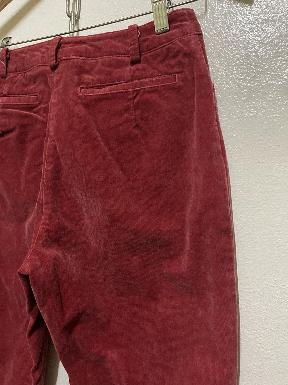 Japanese Brand Mary Quant Red Pants Velvet Size 26" / US 2 / IT 38 - 11 Thumbnail