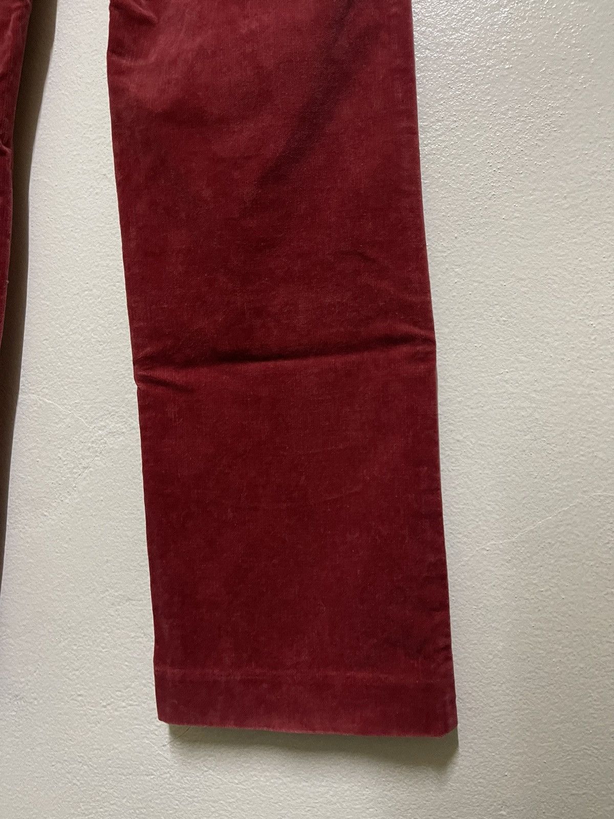 Japanese Brand Mary Quant Red Pants Velvet Size 26" / US 2 / IT 38 - 12 Thumbnail