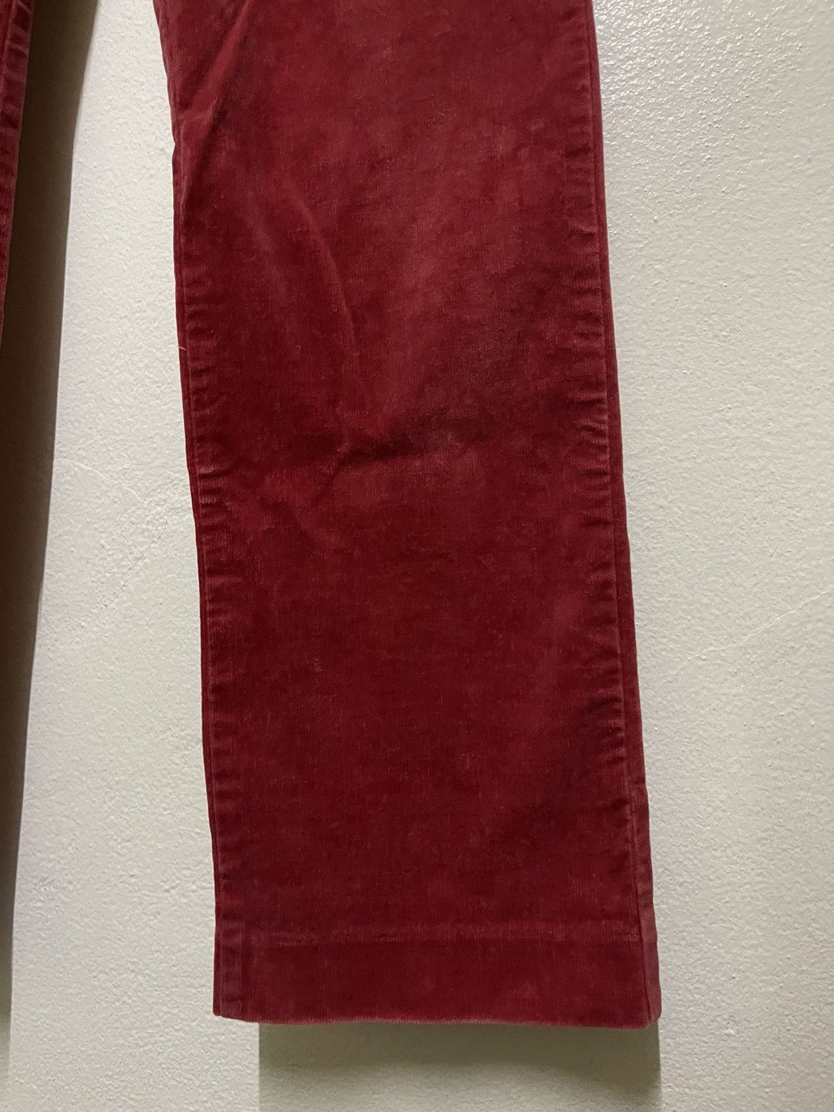 Japanese Brand Mary Quant Red Pants Velvet Size 26" / US 2 / IT 38 - 7 Thumbnail