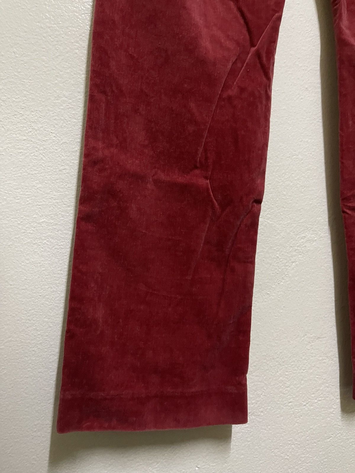 Japanese Brand Mary Quant Red Pants Velvet Size 26" / US 2 / IT 38 - 10 Thumbnail