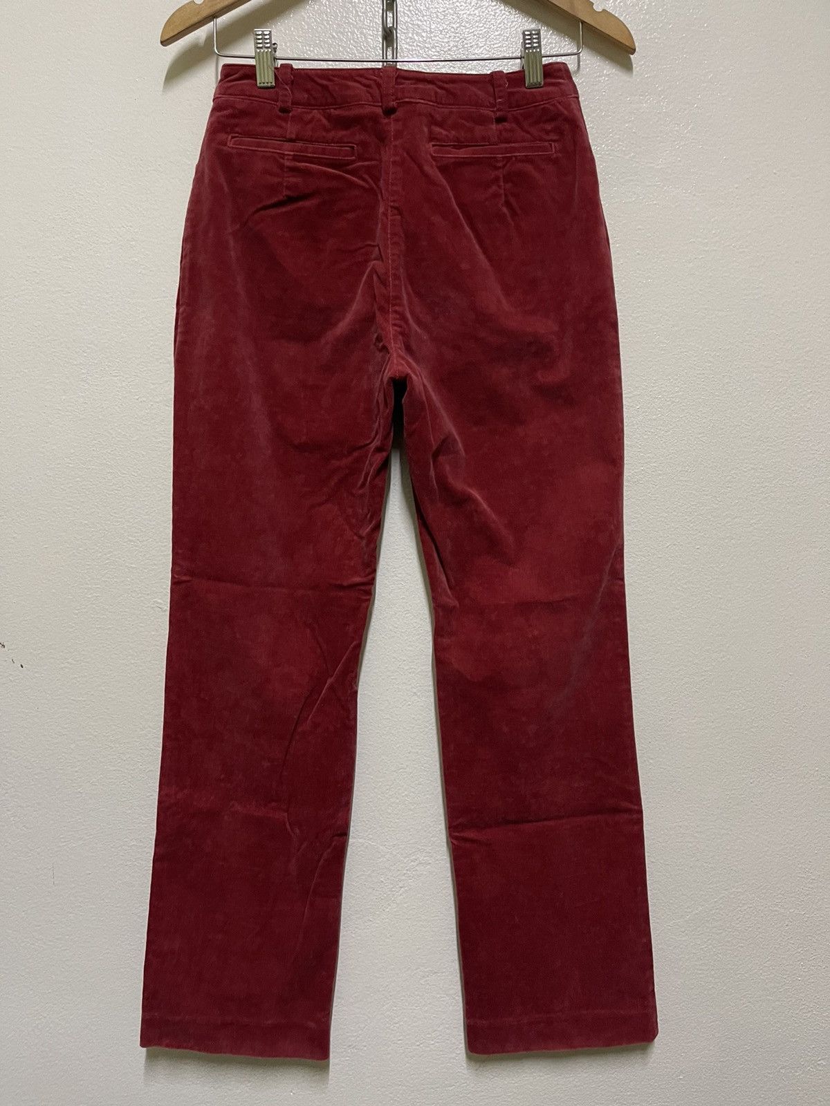Japanese Brand Mary Quant Red Pants Velvet Size 26" / US 2 / IT 38 - 8 Thumbnail