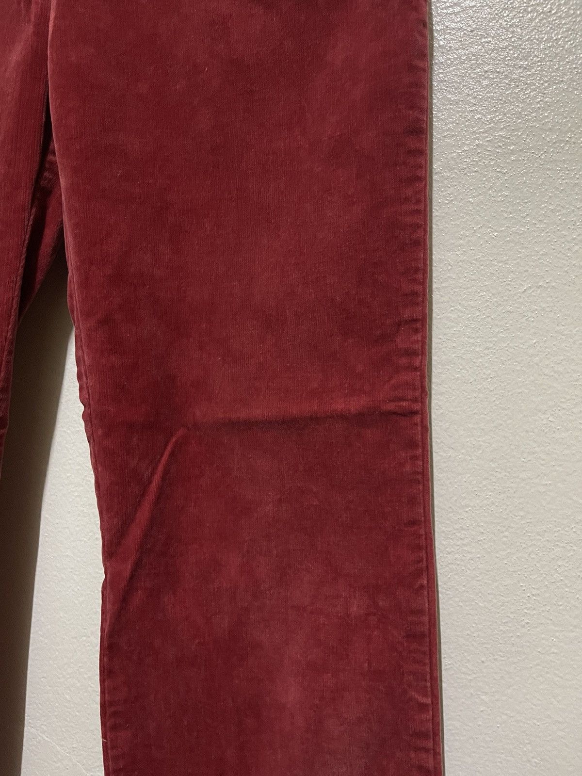 Japanese Brand Mary Quant Red Pants Velvet Size 26" / US 2 / IT 38 - 6 Thumbnail