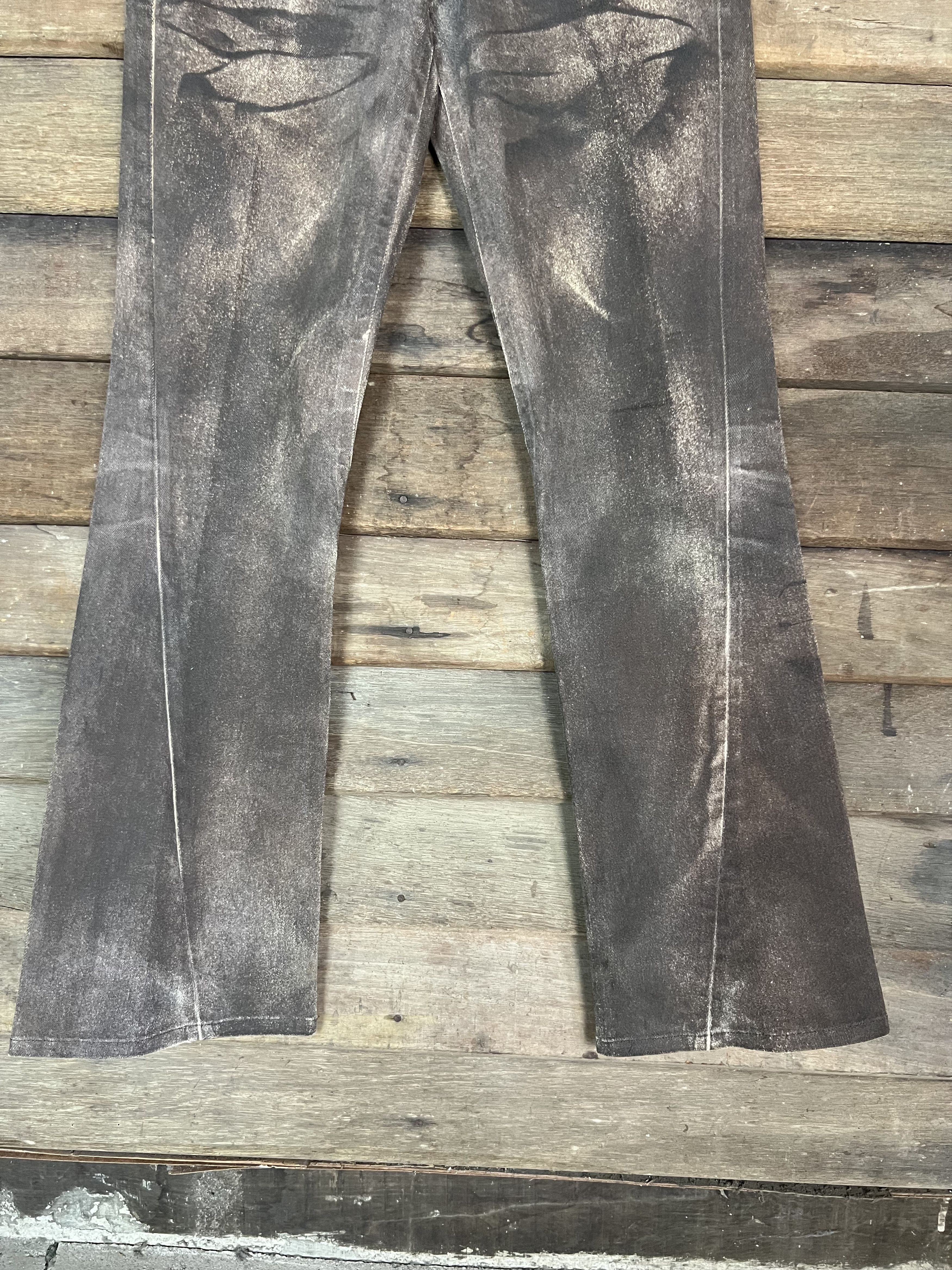 Other Tornado Mart Leopard Flared Denim Jeans Psychedelic Size 30" / US 8 / IT 44 - 4 Thumbnail