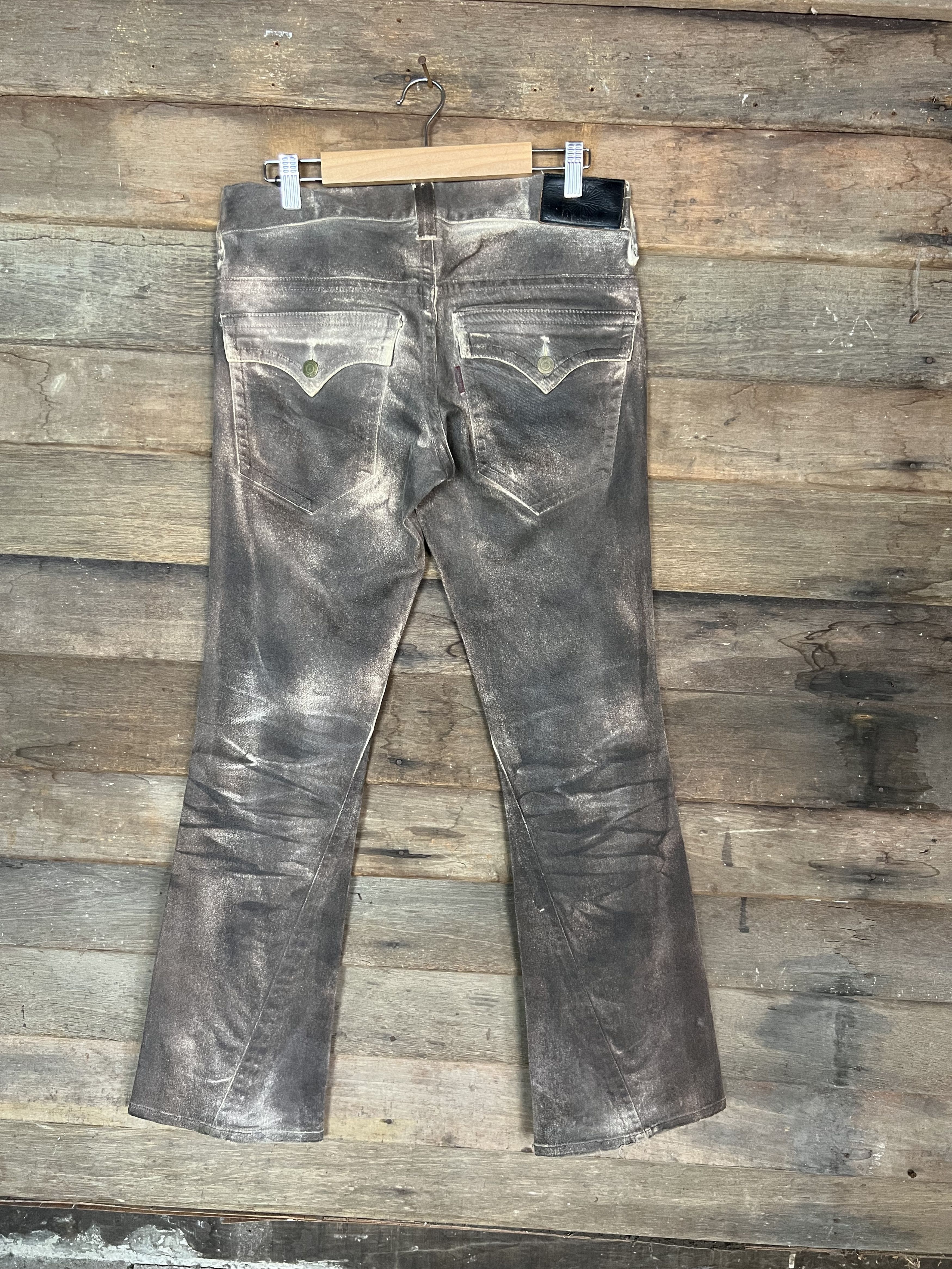 Other Tornado Mart Leopard Flared Denim Jeans Psychedelic Size 30" / US 8 / IT 44 - 3 Thumbnail