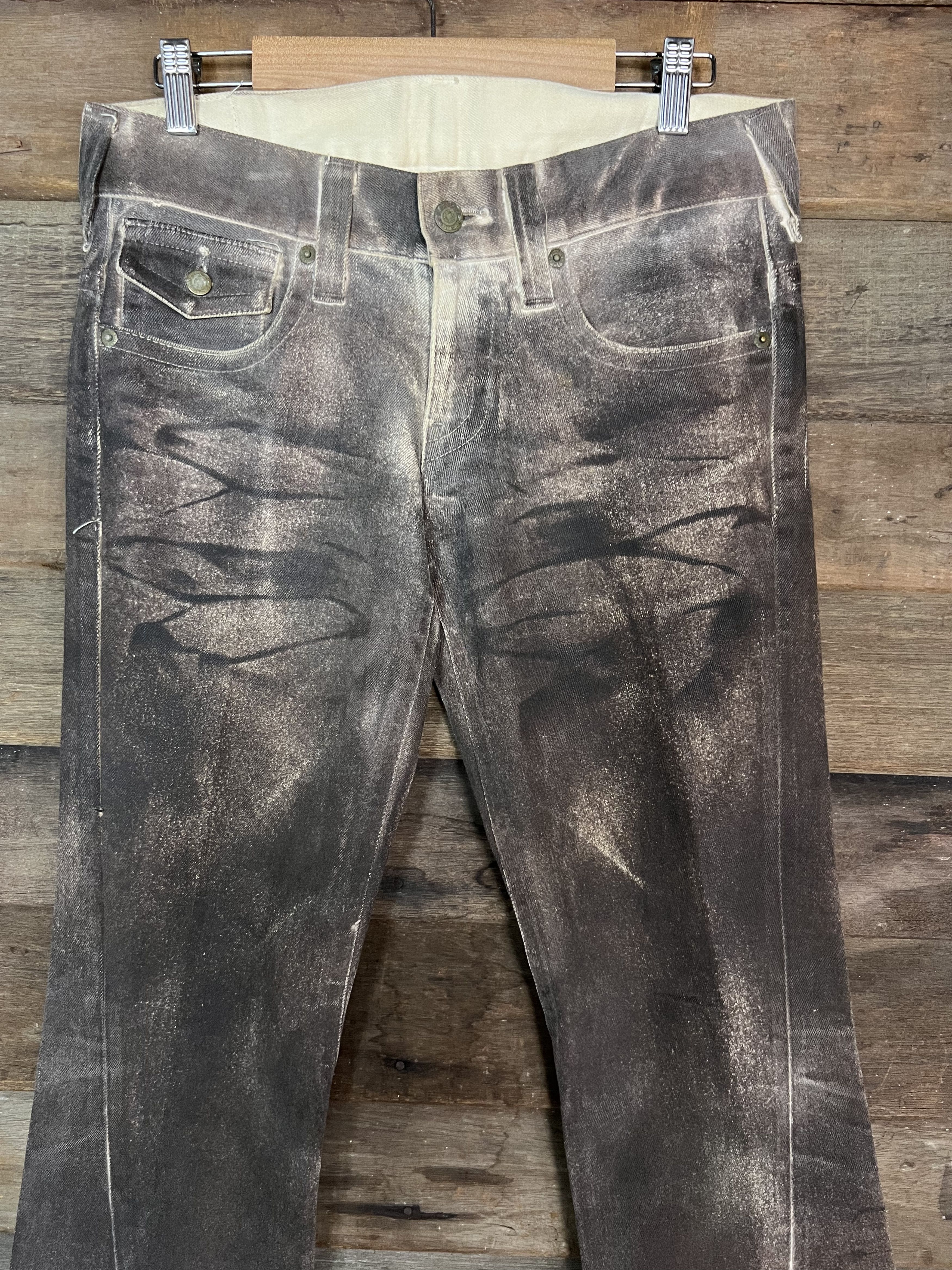 Other Tornado Mart Leopard Flared Denim Jeans Psychedelic Size 30" / US 8 / IT 44 - 5 Thumbnail