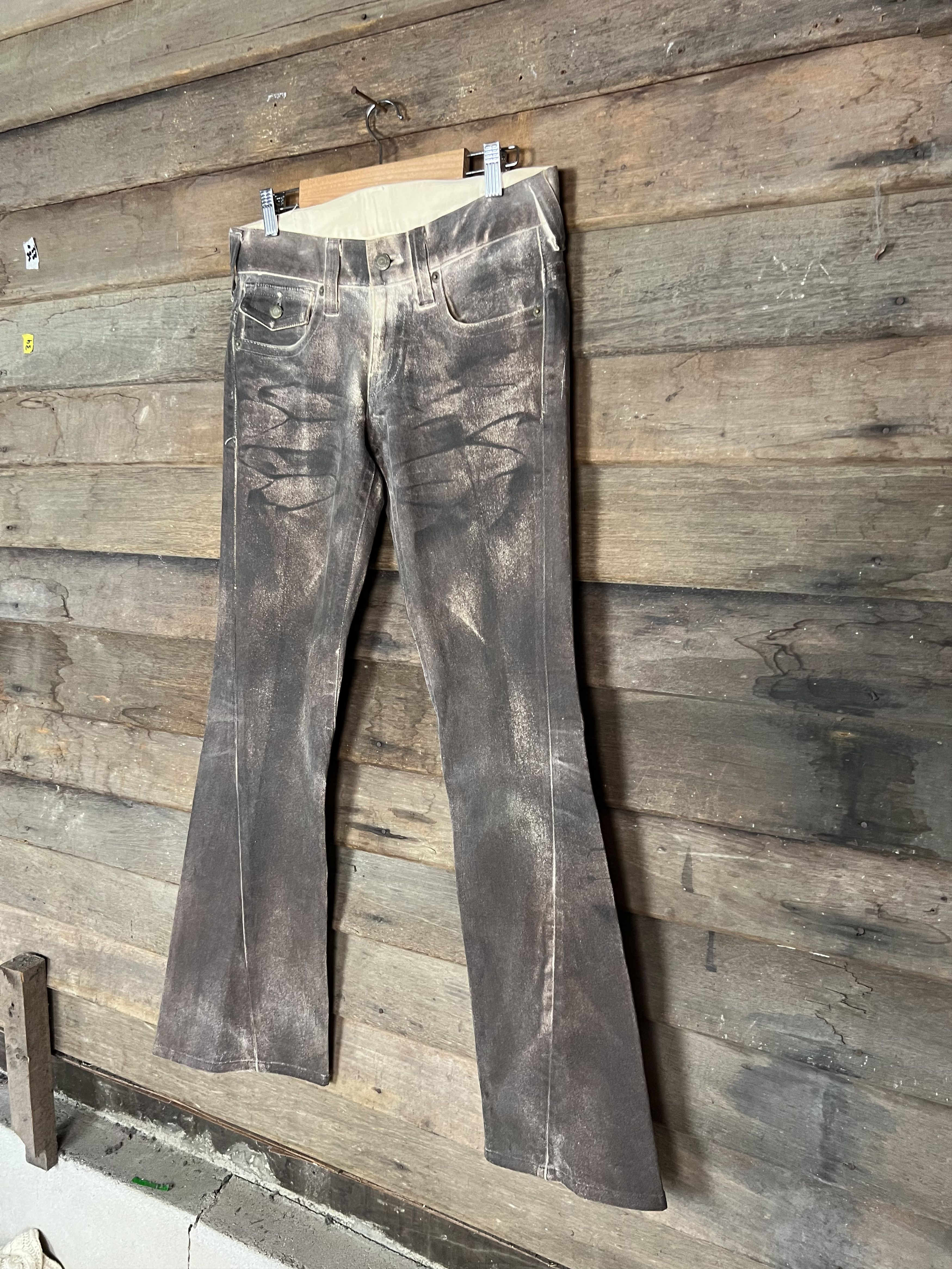 Other Tornado Mart Leopard Flared Denim Jeans Psychedelic Size 30" / US 8 / IT 44 - 11 Thumbnail