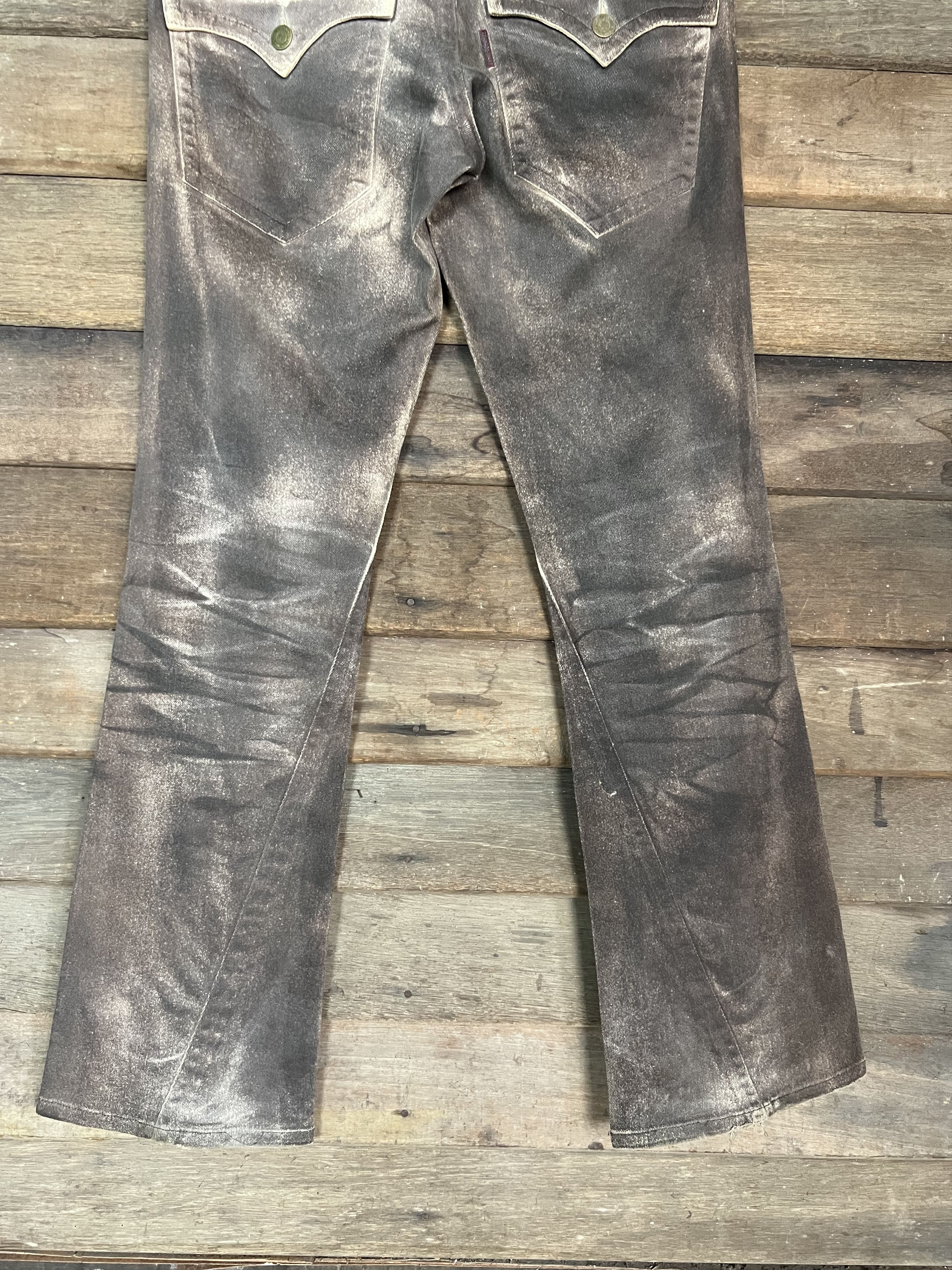 Other Tornado Mart Leopard Flared Denim Jeans Psychedelic Size 30" / US 8 / IT 44 - 15 Thumbnail