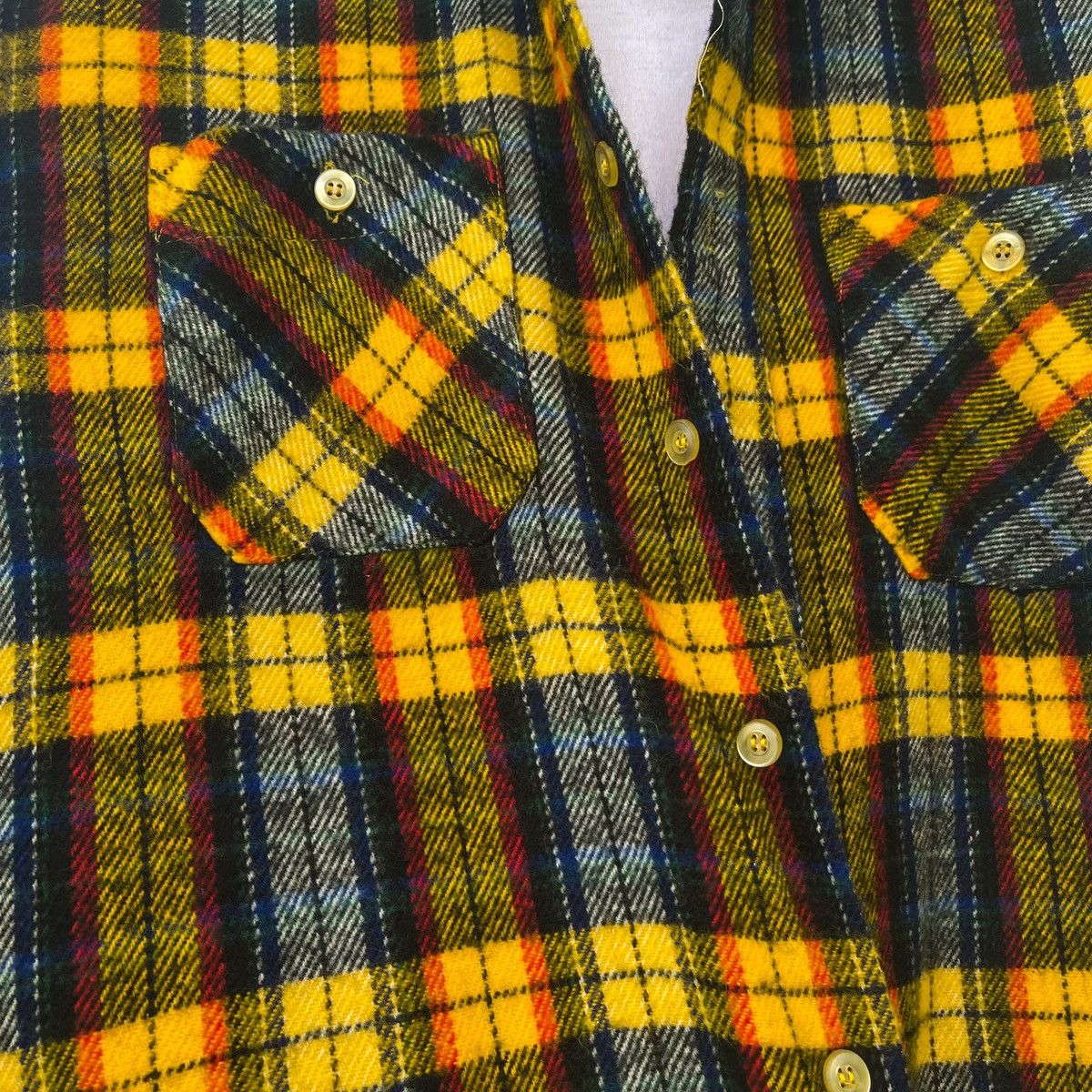 Flannel × Vintage Vintage 1970s Yellow Flannel Shirt Streetwear Size US M / EU 48-50 / 2 - 5 Thumbnail