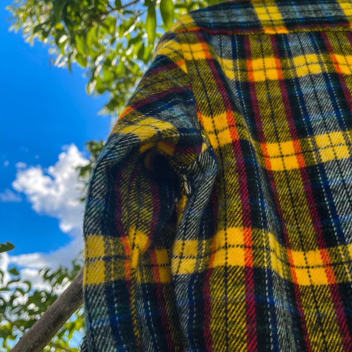 Flannel × Vintage Vintage 1970s Yellow Flannel Shirt Streetwear Size US M / EU 48-50 / 2 - 6 Thumbnail