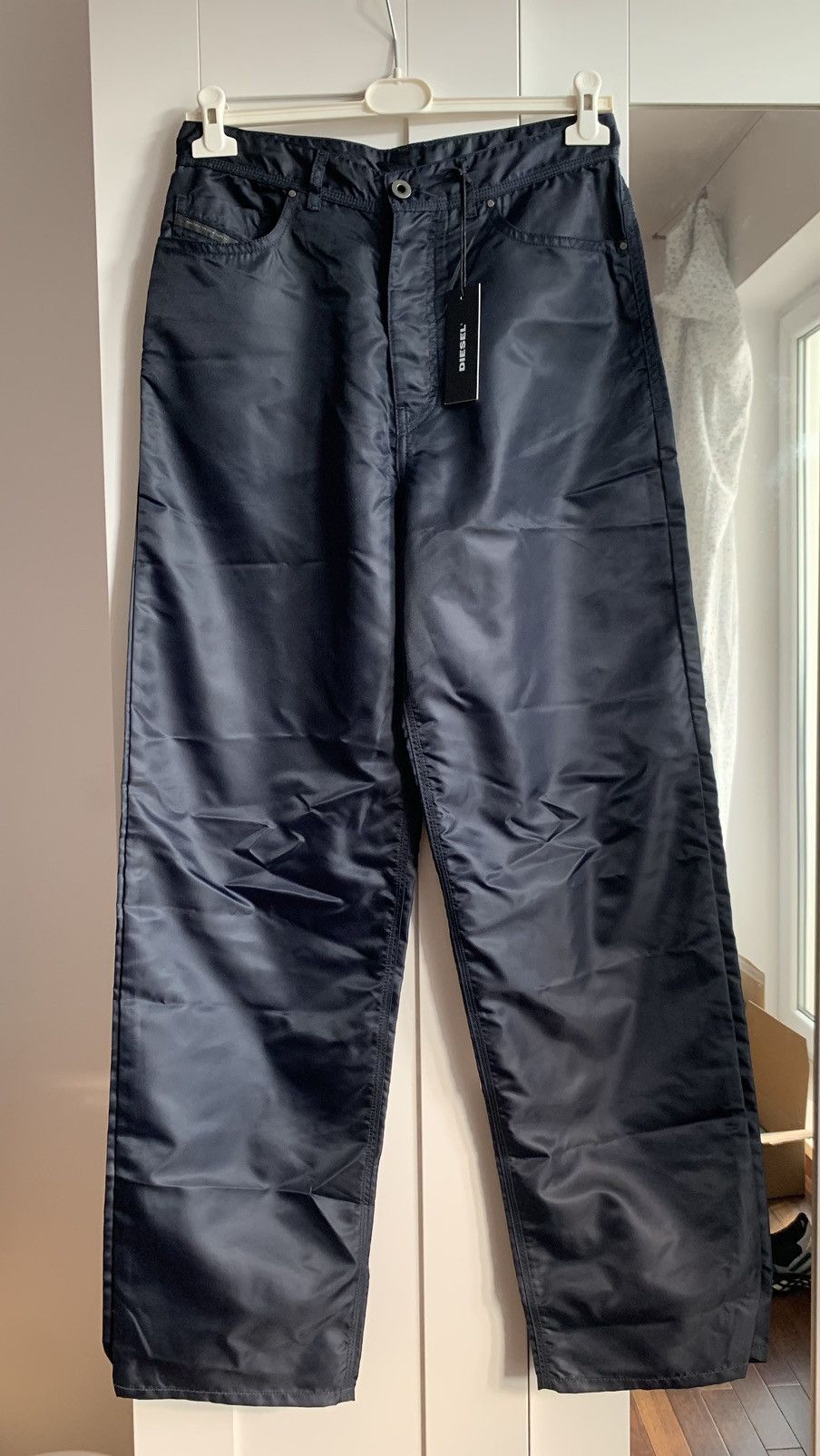 Diesel Black Gold New Diesel Black Gold Wide Leg Nylon Pants size 29 Size US 29 - 1 Thumbnail