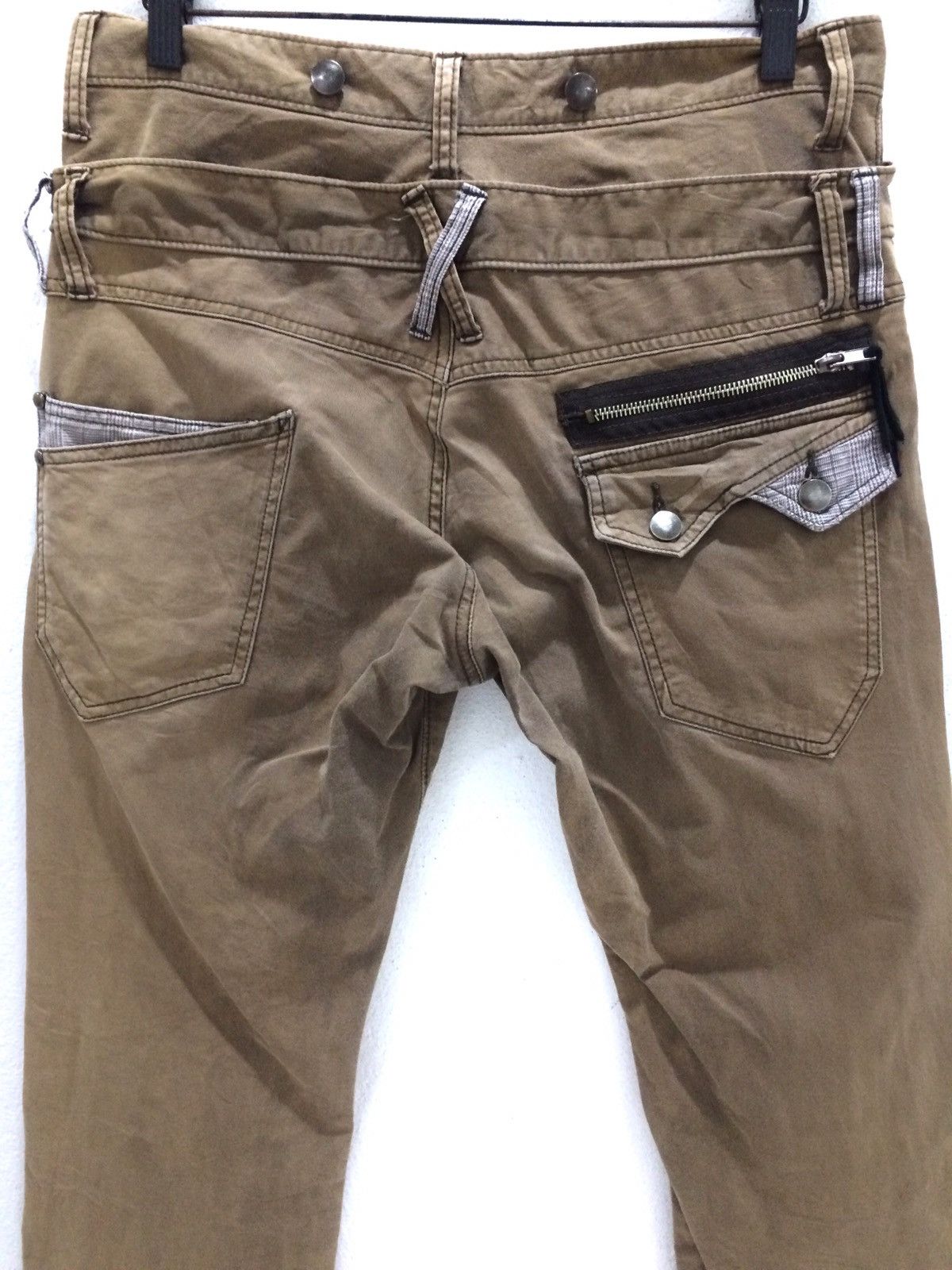 Japanese Brand Japanese Brand Wild Khakis Double Waist Multi Zipper Pant Size US 31 - 8 Thumbnail